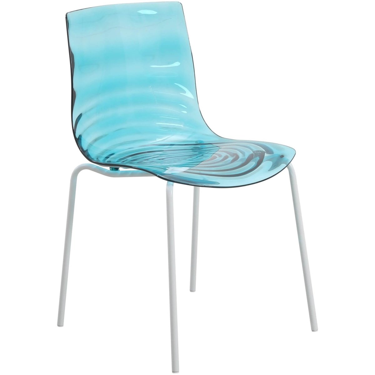 Astor Dining Chair Modern ABS Plastic Side Chair with Stainless - Steel Legs