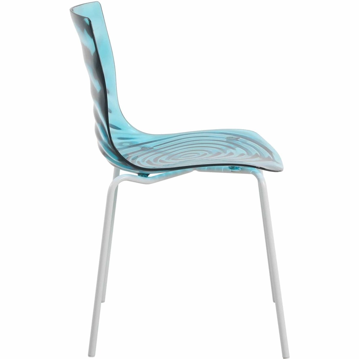 Astor Dining Chair Modern ABS Plastic Side Chair with Stainless - Steel Legs
