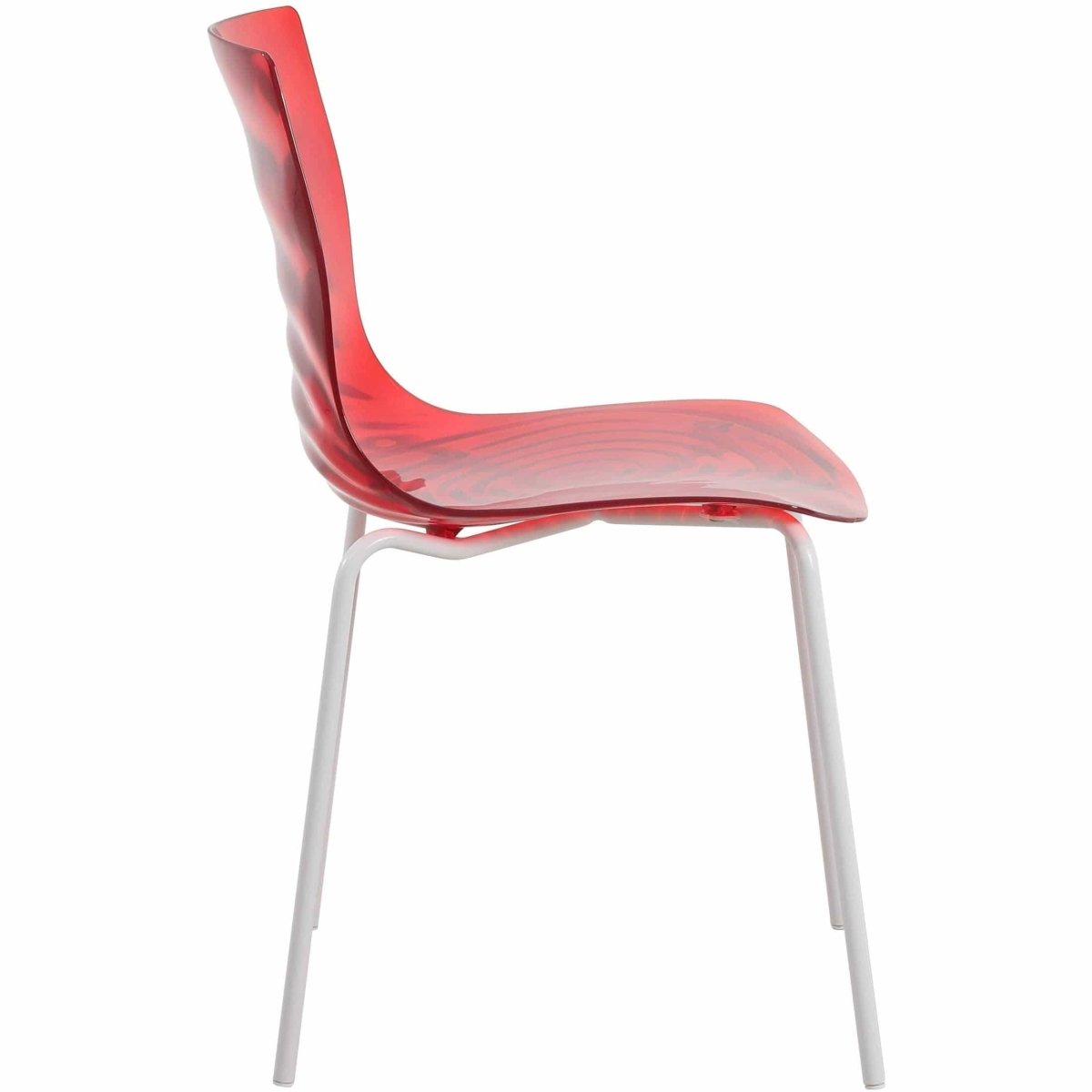 Astor Dining Chair Modern ABS Plastic Side Chair with Stainless - Steel Legs