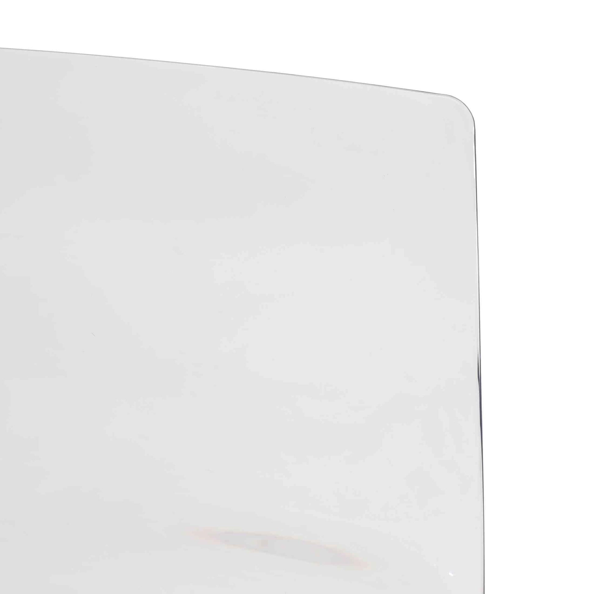 Astor Dining Chairs with ABS Plastic Seats in White Stainless Steel Set of 2