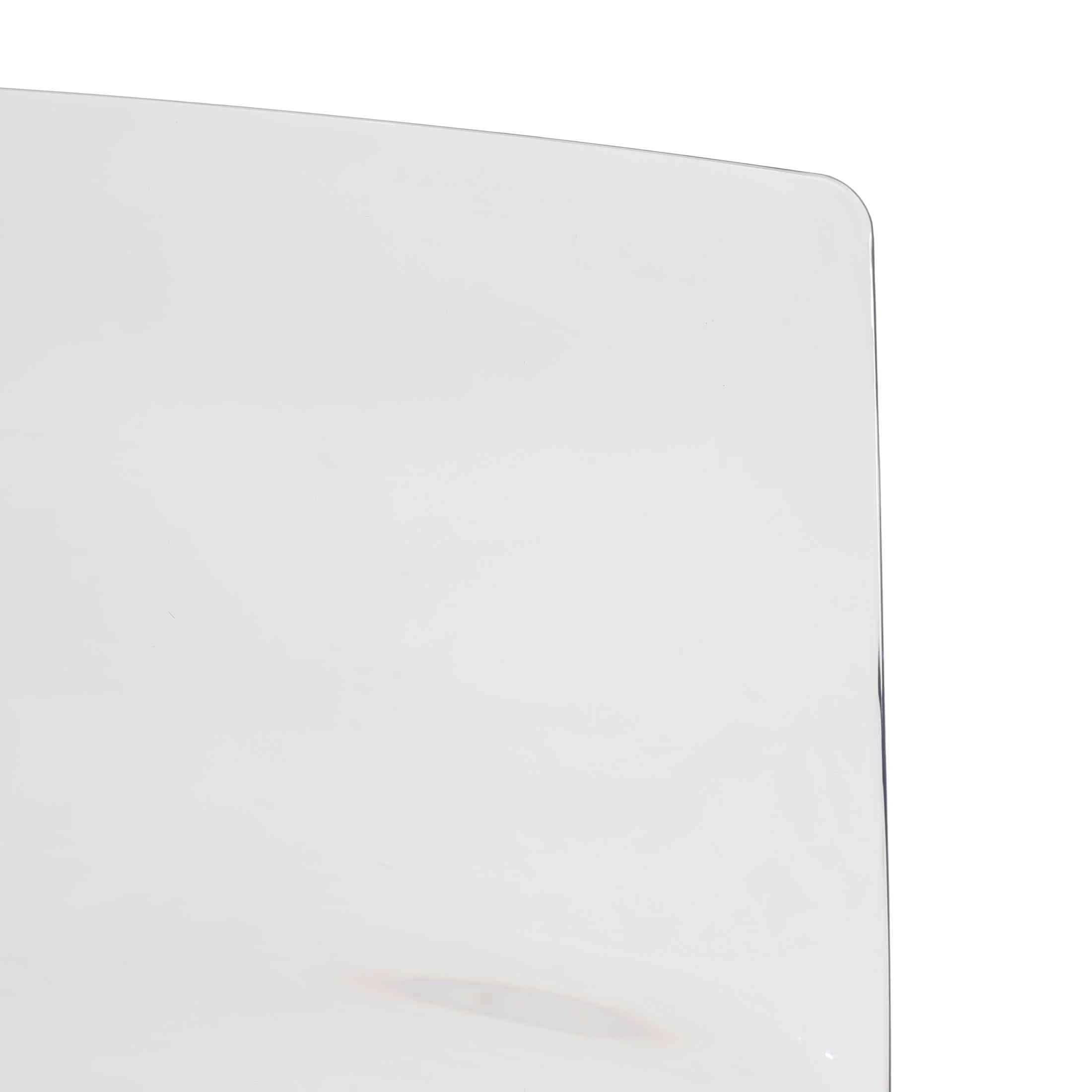 Astor Dining Chairs with ABS Plastic Seats in White Stainless Steel Set of 2