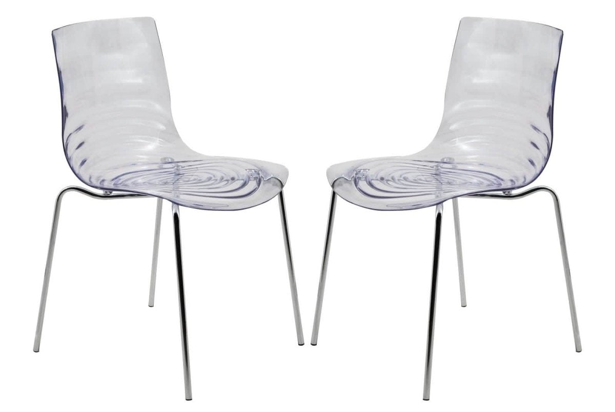 Astor Water Ripple Design Dining Chair Set of 2