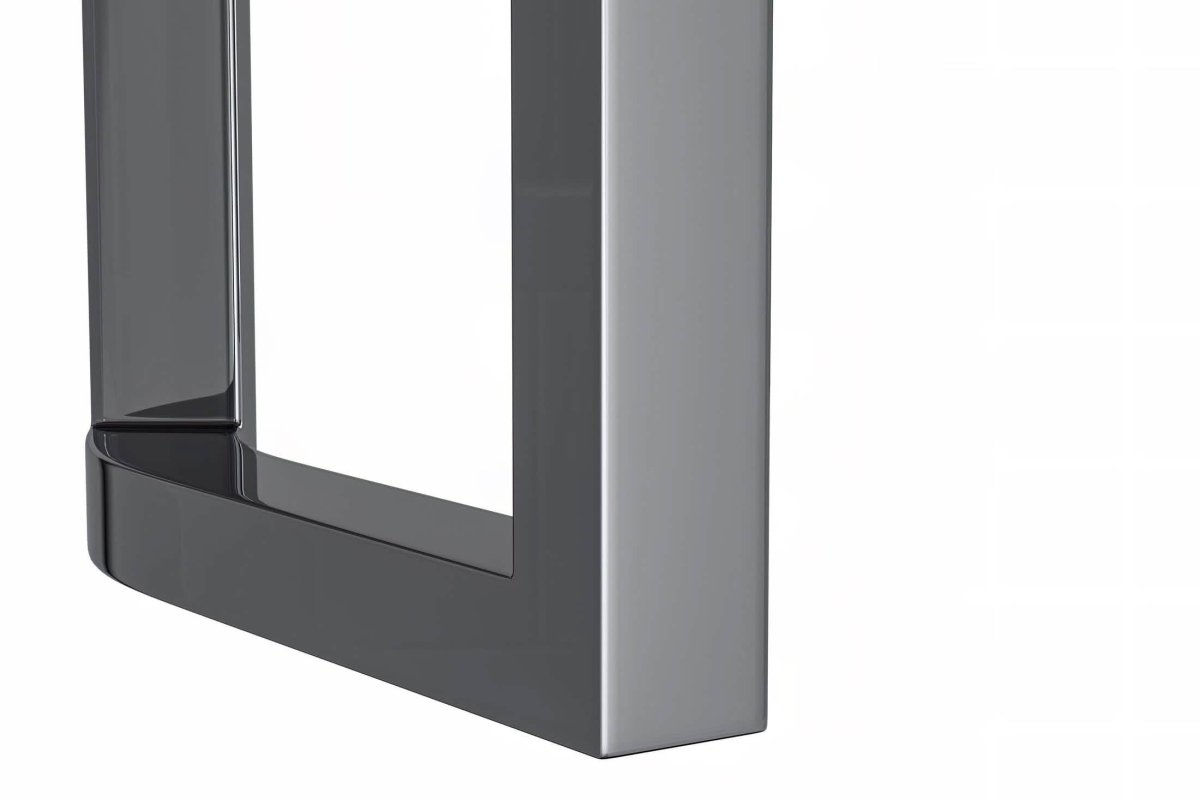 Astra Rectangular Dining Table with Stone/Glass Tabletop and Stainless - Steel Base