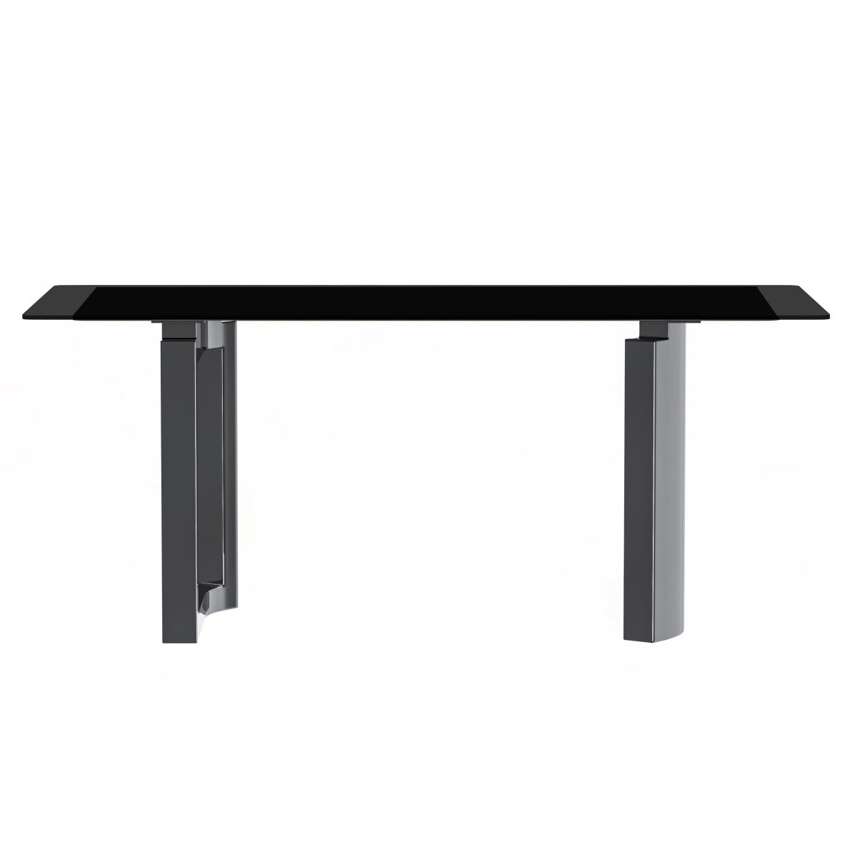 Astra Rectangular Dining Table with Stone/Glass Tabletop and Stainless - Steel Base