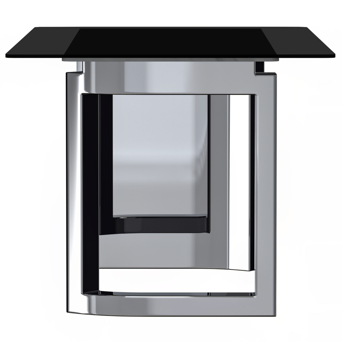 Astra Rectangular Dining Table with Stone/Glass Tabletop and Stainless - Steel Base