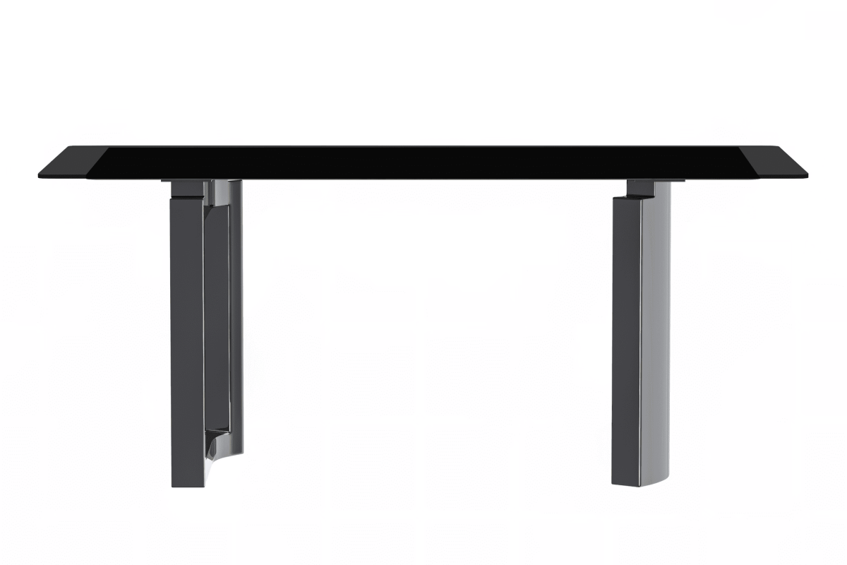 Astra Rectangular Dining Table with Stone/Glass Tabletop and Stainless - Steel Base