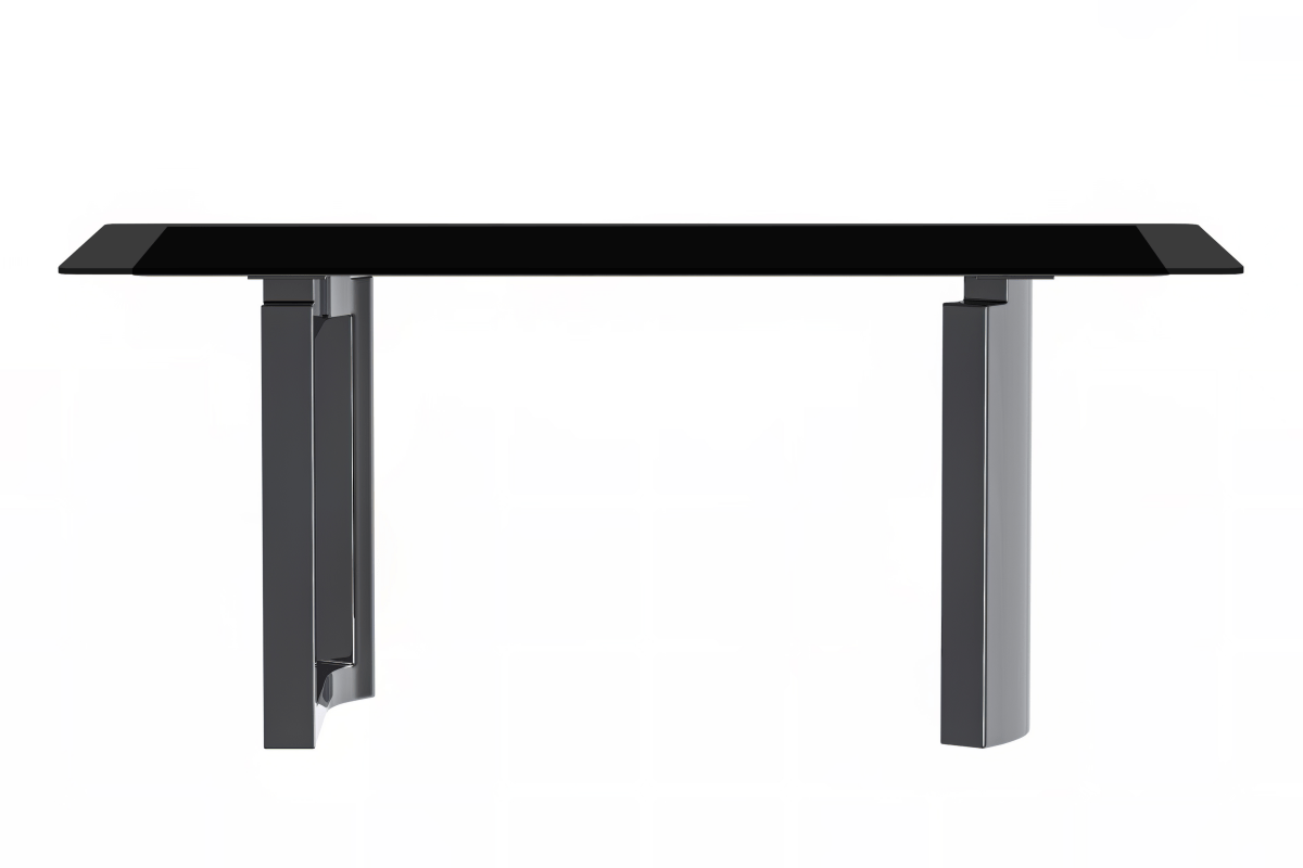 Astra Rectangular Dining Table with Stone/Glass Tabletop and Stainless - Steel Base