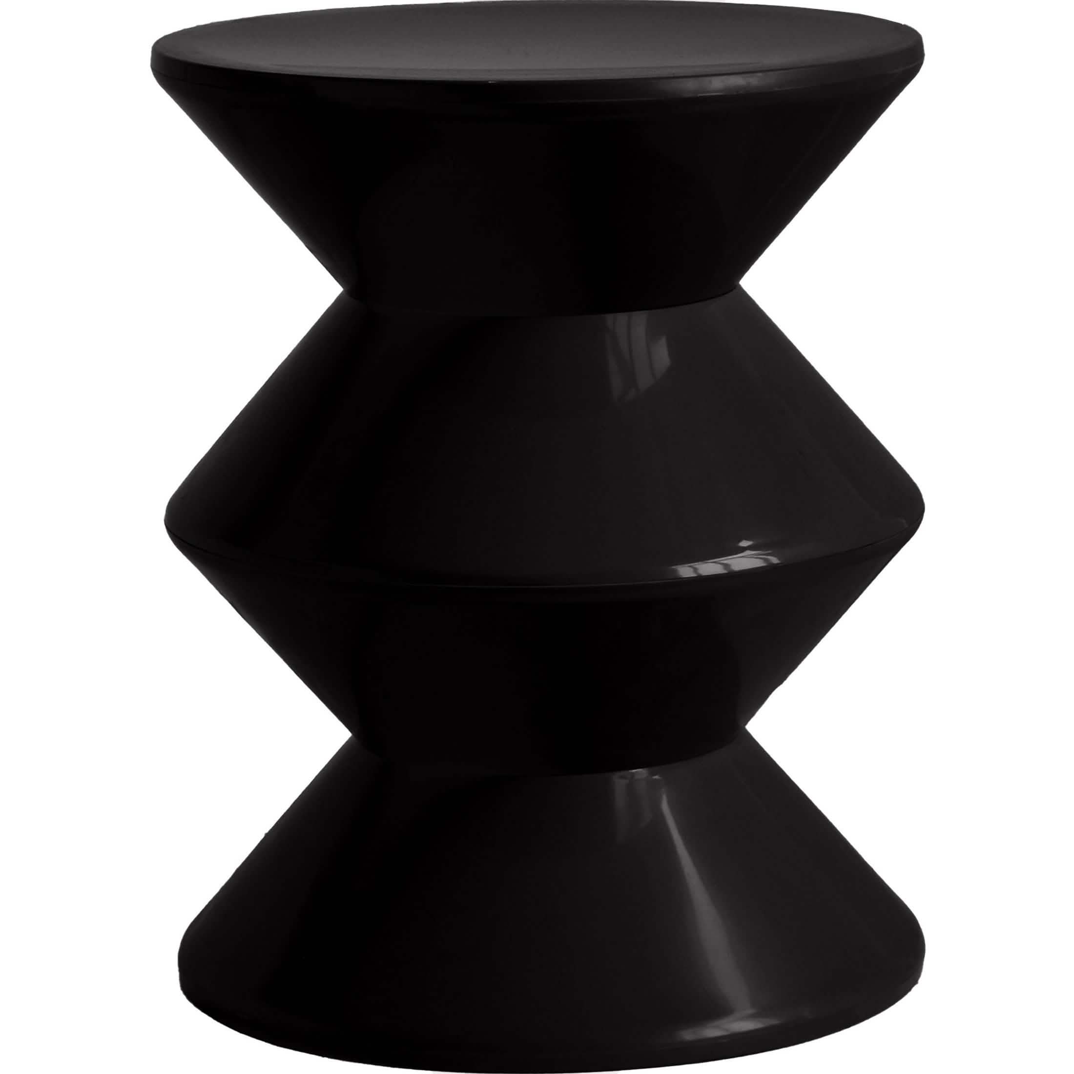 Aura Round Side Table in ABS Plastic With Contemporary Double - Hourglass Design