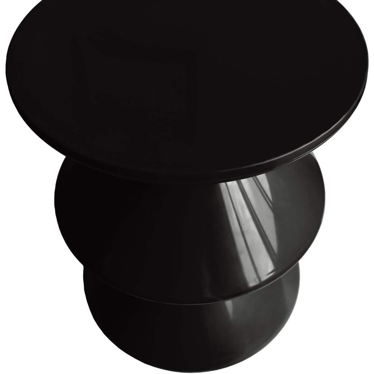 Aura Round Side Table in ABS Plastic With Contemporary Double