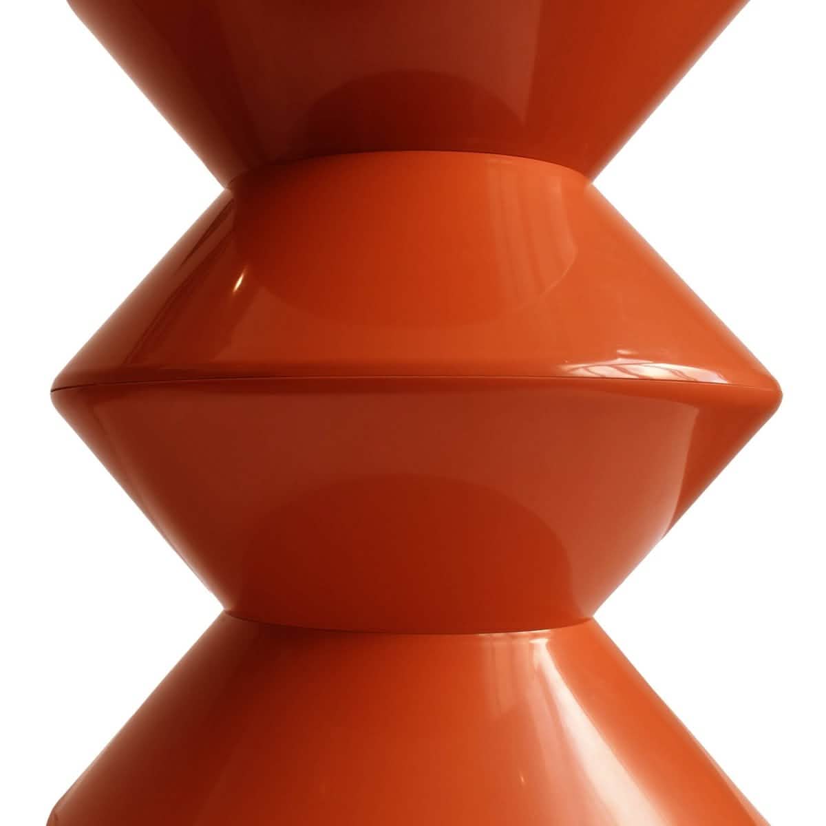 Aura Round Side Table in ABS Plastic With Contemporary Double - Hourglass Design