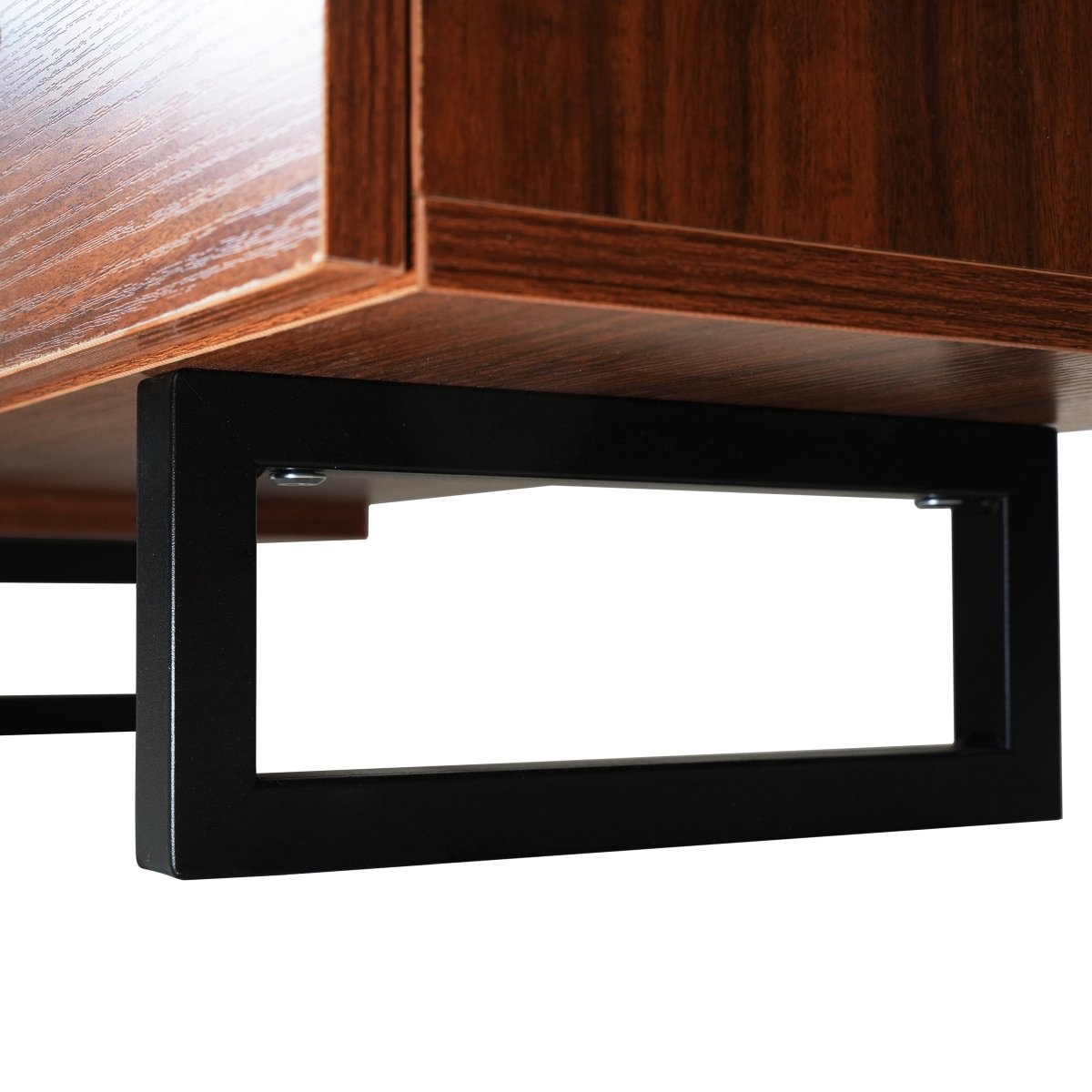 Avery Mid - Century Modern TV Stand with MDF Cabinet and Powder Coated Steel Legs
