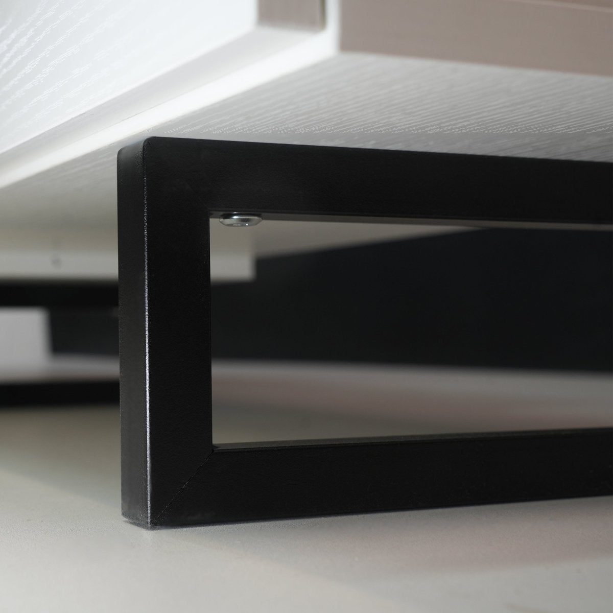 Avery Mid - Century Modern TV Stand with MDF Cabinet and Powder Coated Steel Legs