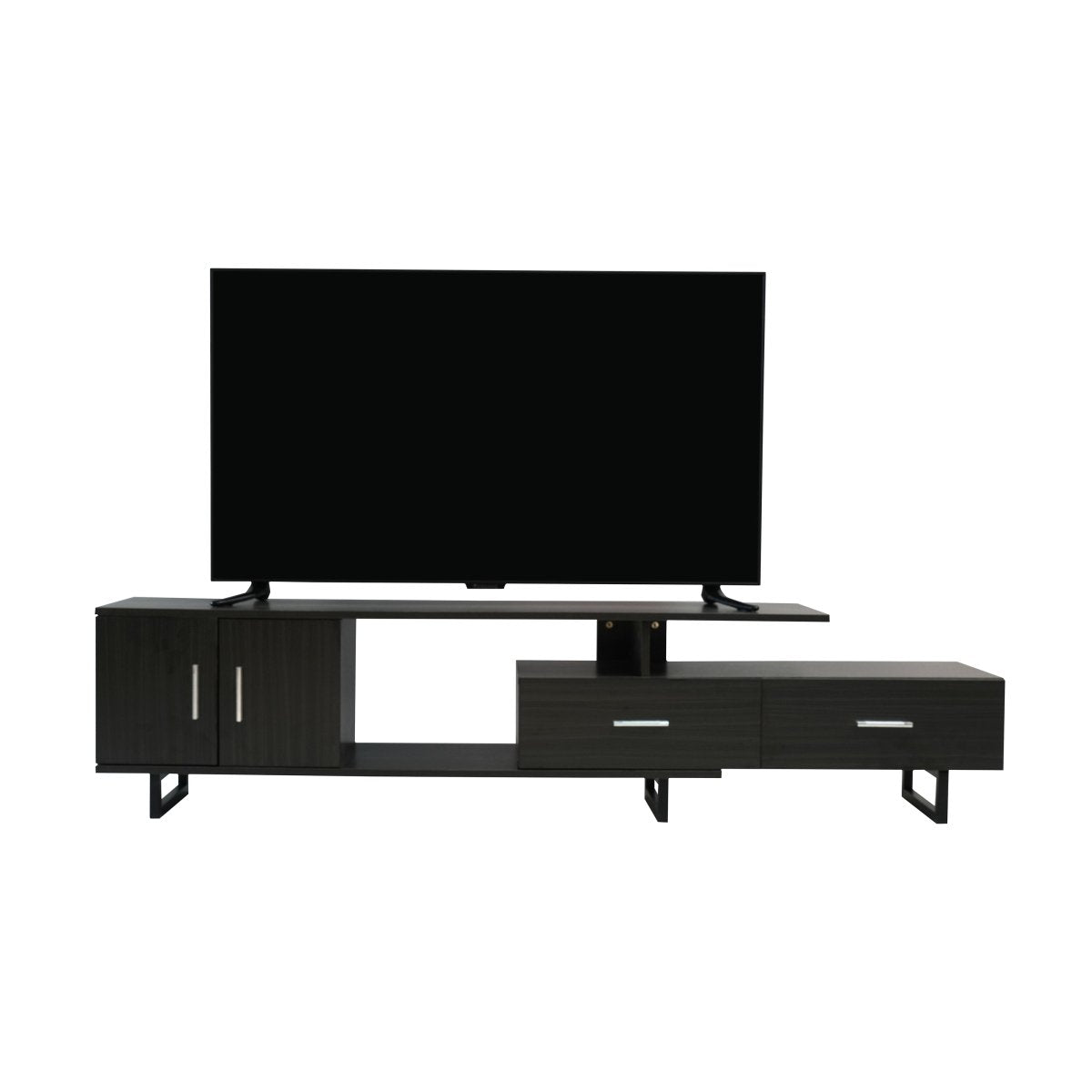 Avery Mid - Century Modern TV Stand with MDF Cabinet and Powder Coated Steel Legs