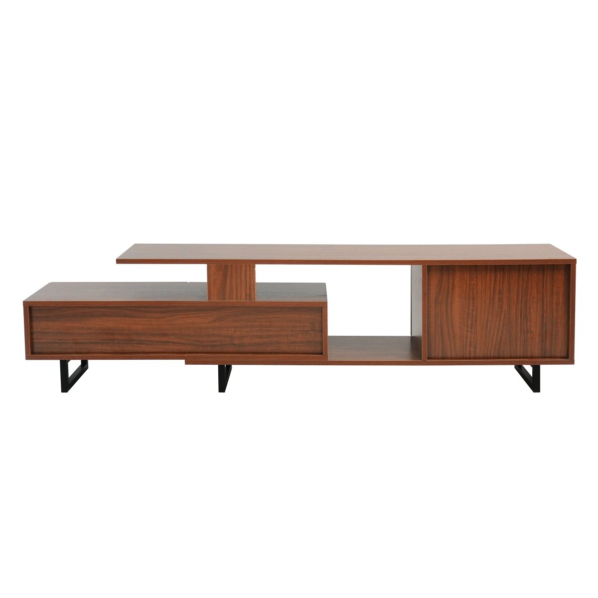 Avery Mid - Century Modern TV Stand with MDF Cabinet and Powder Coated Steel Legs