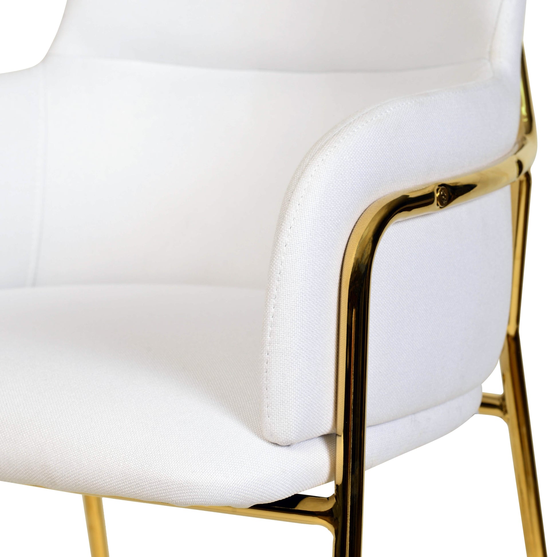 Axis 40" Bar Stool with Ergonomic Design, Powder - Coated Base, and Footrest in Black/Gold
