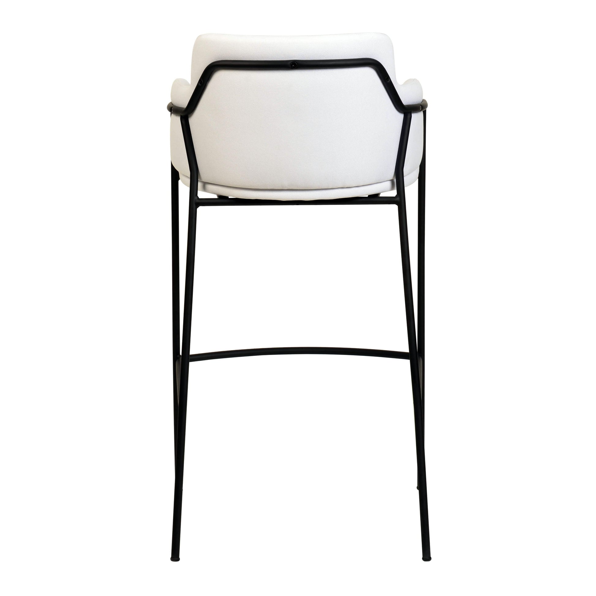 Axis 40" Bar Stool with Ergonomic Design, Powder - Coated Base, and Footrest in Black/Gold