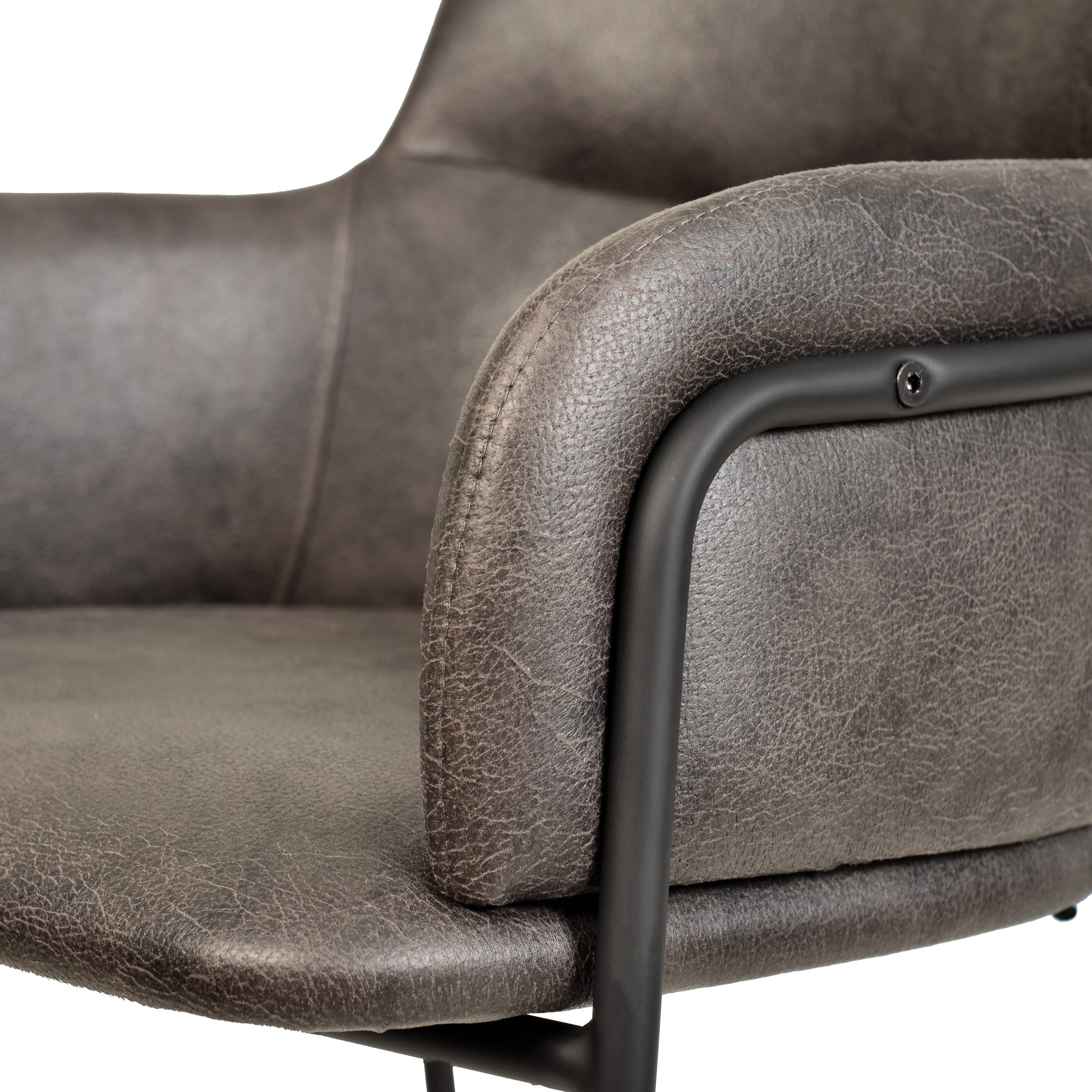 Axis 40" Bar Stool with Ergonomic Design, Powder - Coated Base, and Footrest in Black/Gold