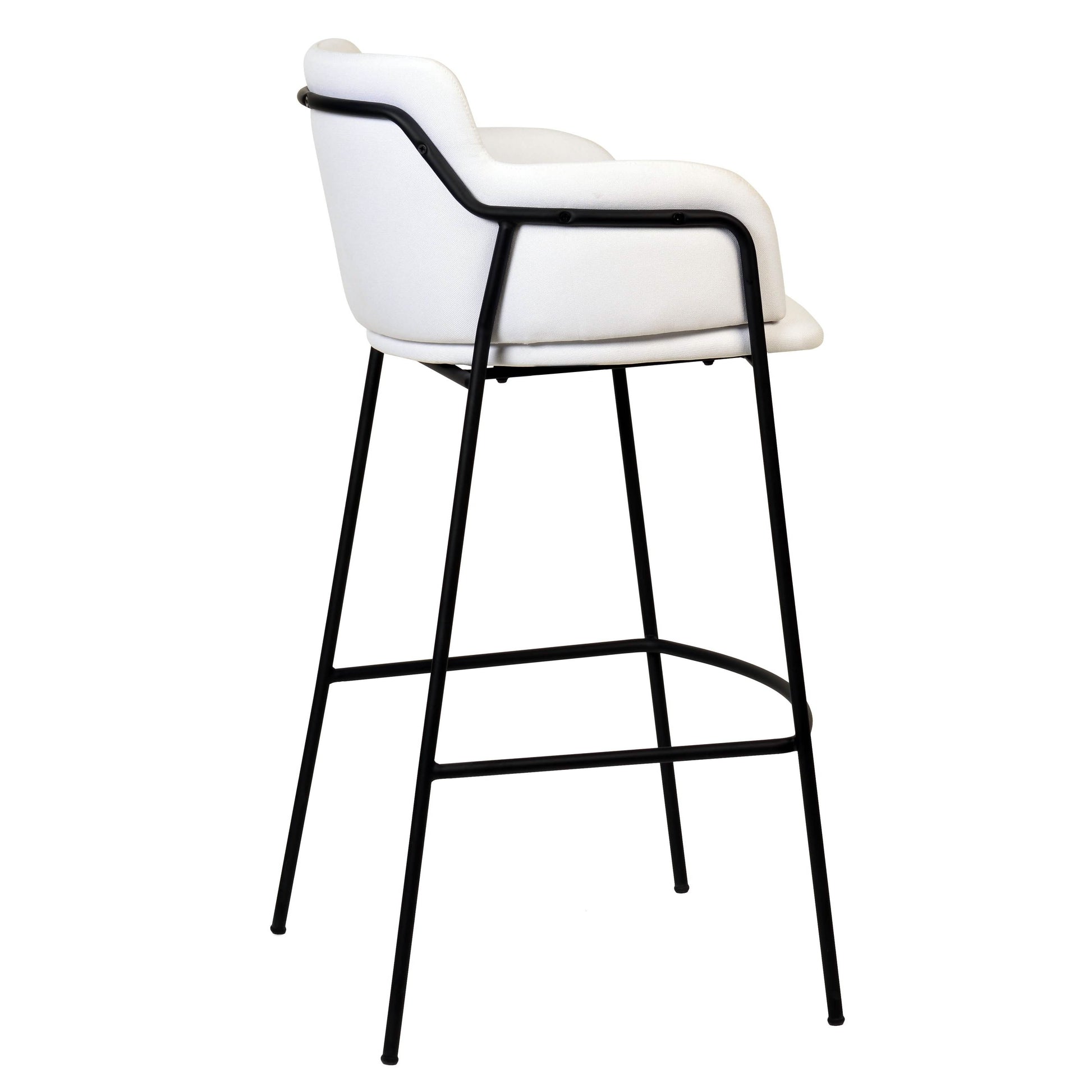 Axis 40" Bar Stool with Ergonomic Design, Powder - Coated Base, and Footrest in Black/Gold