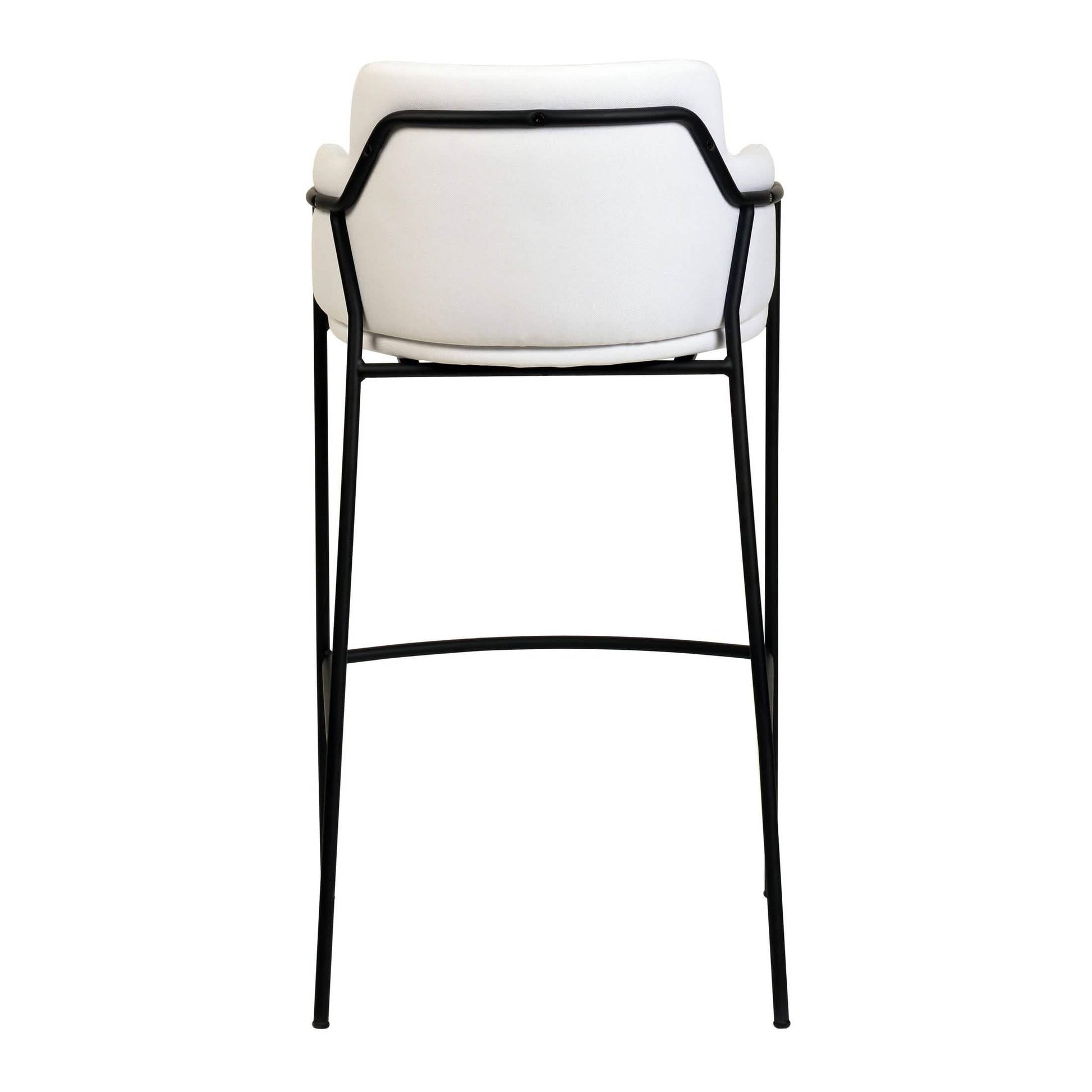 Axis 40" Bar Stool with Ergonomic Design, Powder - Coated Base, and Footrest in Black/Gold