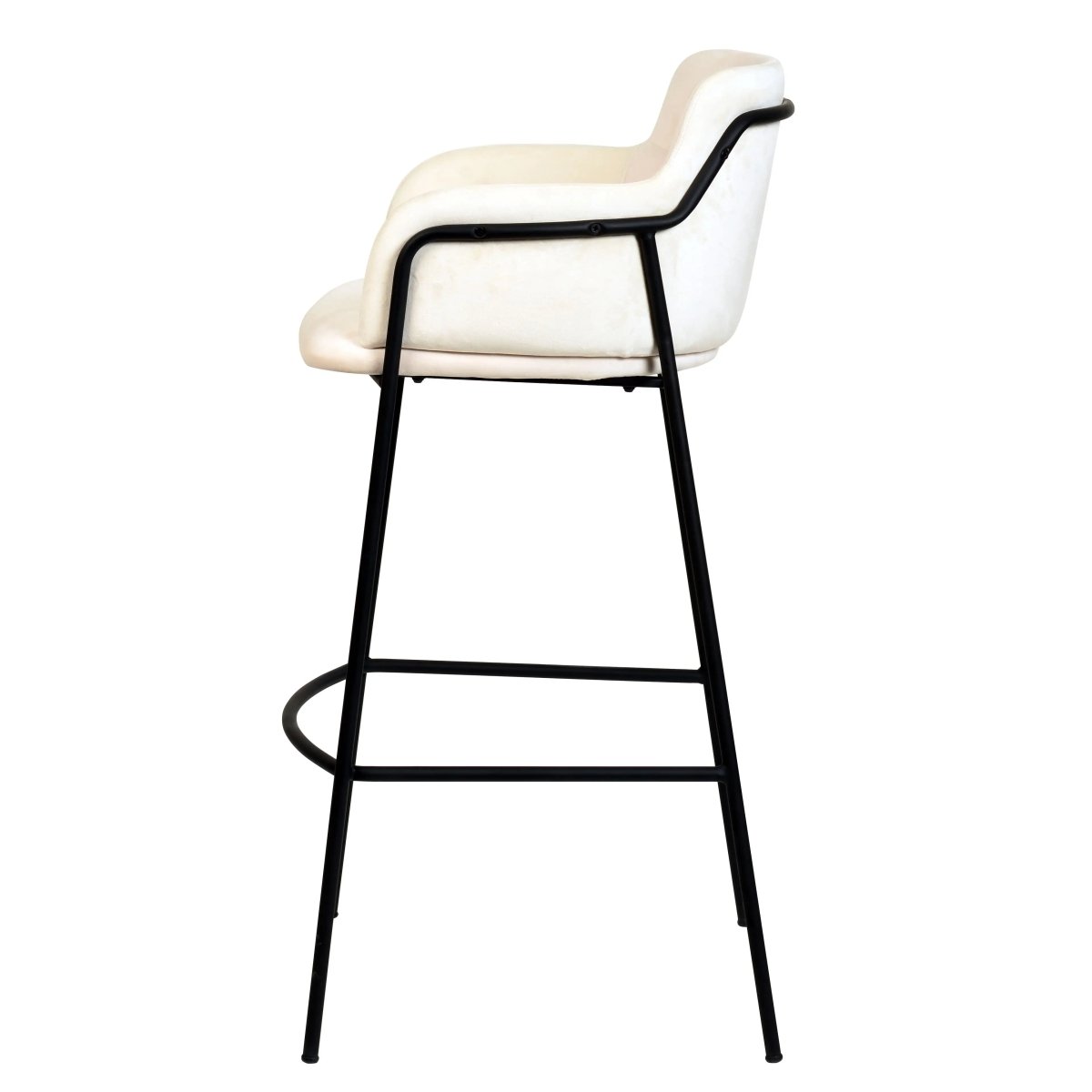 Axis 40" Bar Stool with Ergonomic Design, Powder - Coated Base, and Footrest Set of 2
