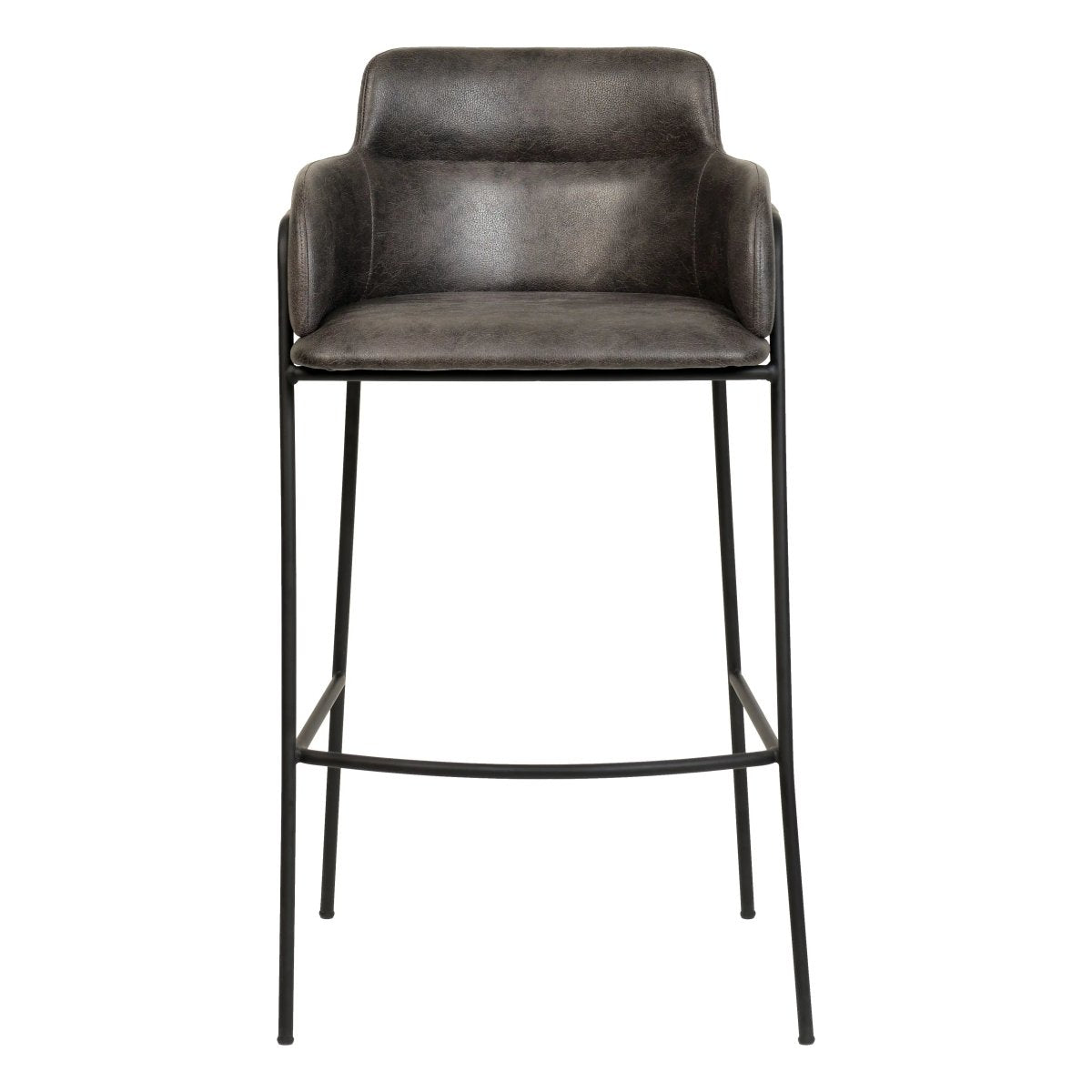 Axis 40" Bar Stool with Ergonomic Design, Powder - Coated Base, and Footrest Set of 2
