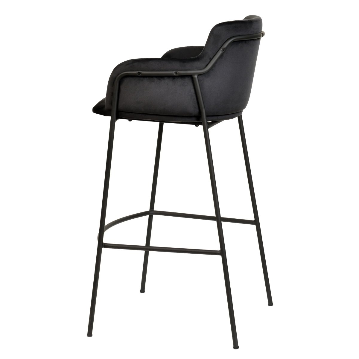 Axis 40" Bar Stool with Ergonomic Design, Powder - Coated Base, and Footrest Set of 2