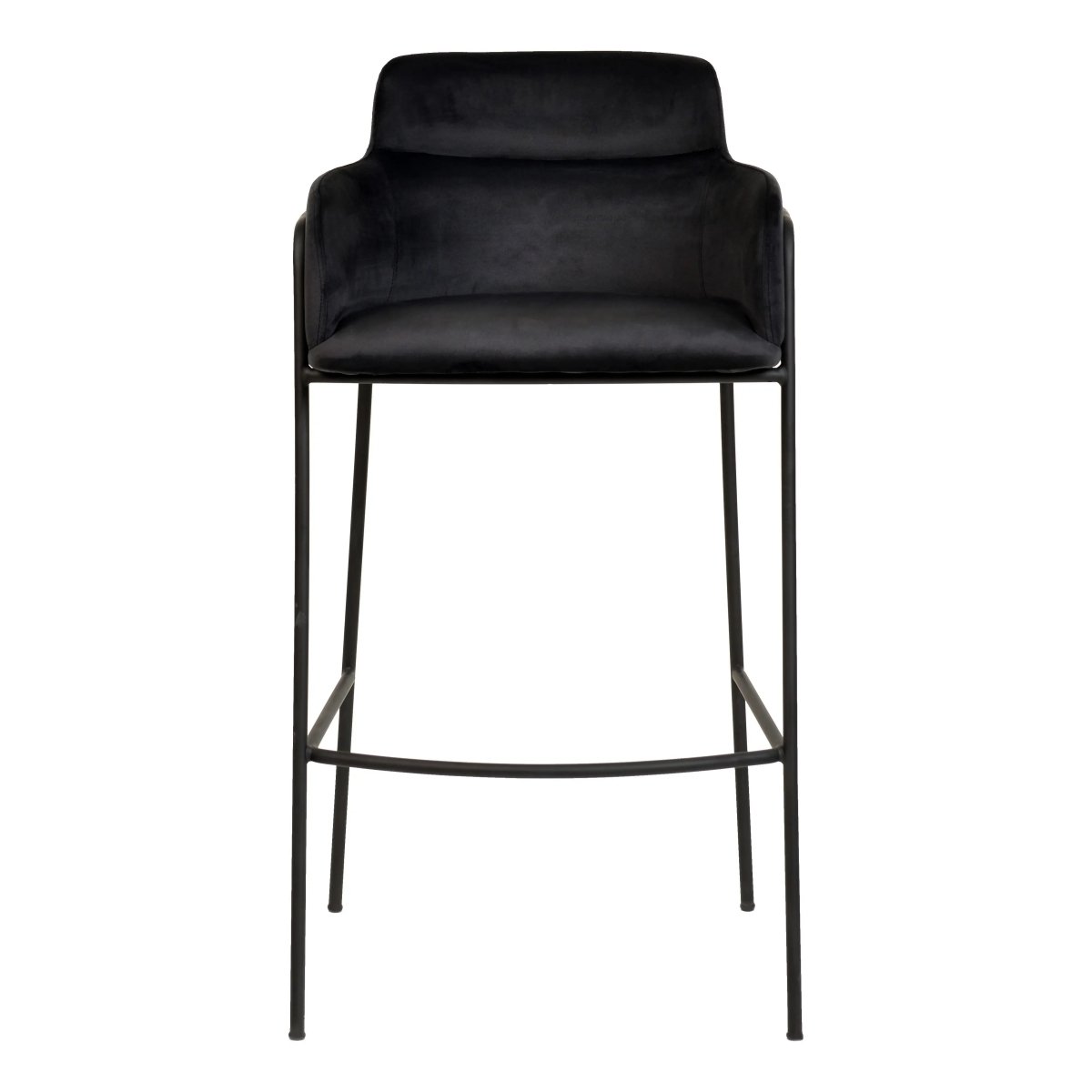 Axis 40" Bar Stool with Ergonomic Design, Powder - Coated Base, and Footrest Set of 2