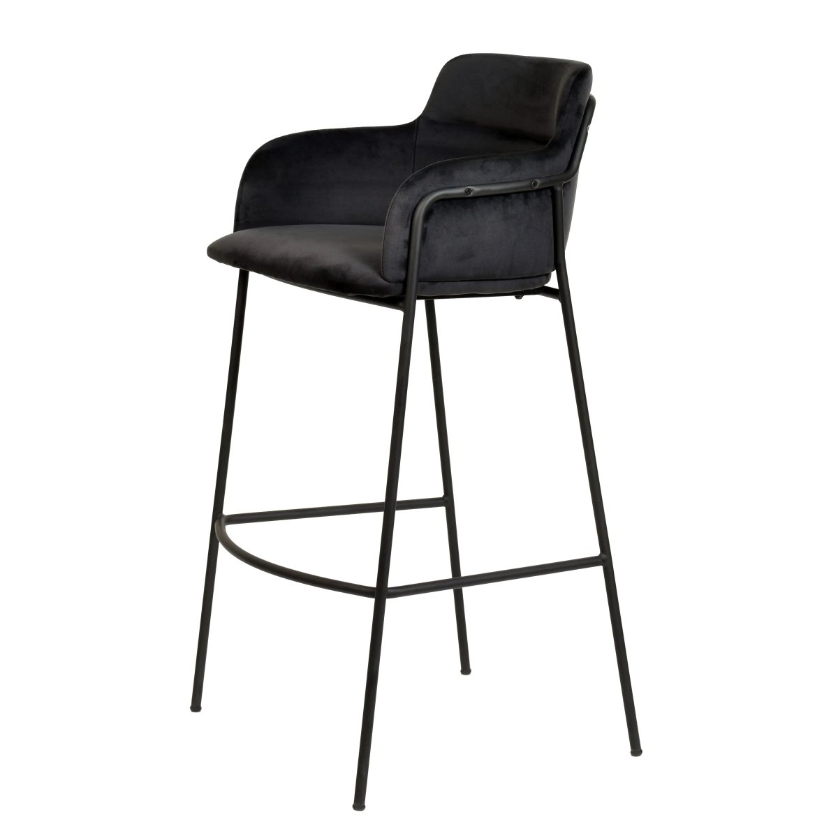 Axis 40" Bar Stool with Ergonomic Design, Powder - Coated Base, and Footrest Set of 2