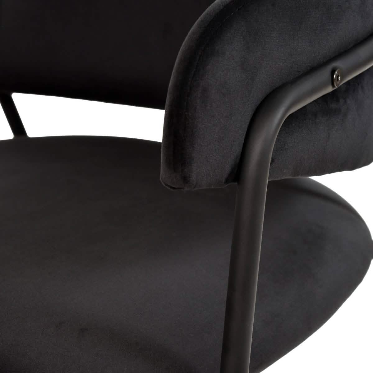Axis Upholstered Dining Chair with Powder - Coated Stainless Steel Legs Set of 2