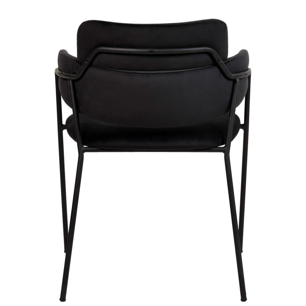 Axis Upholstered Dining Chair with Powder - Coated Stainless Steel Legs Set of 2