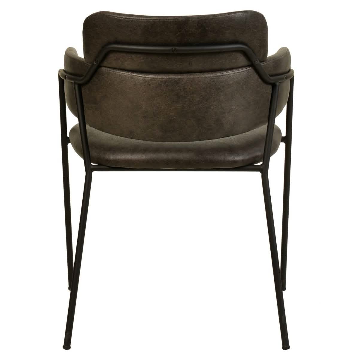 Axis Upholstered Dining Chair with Powder - Coated Stainless Steel Legs Set of 2