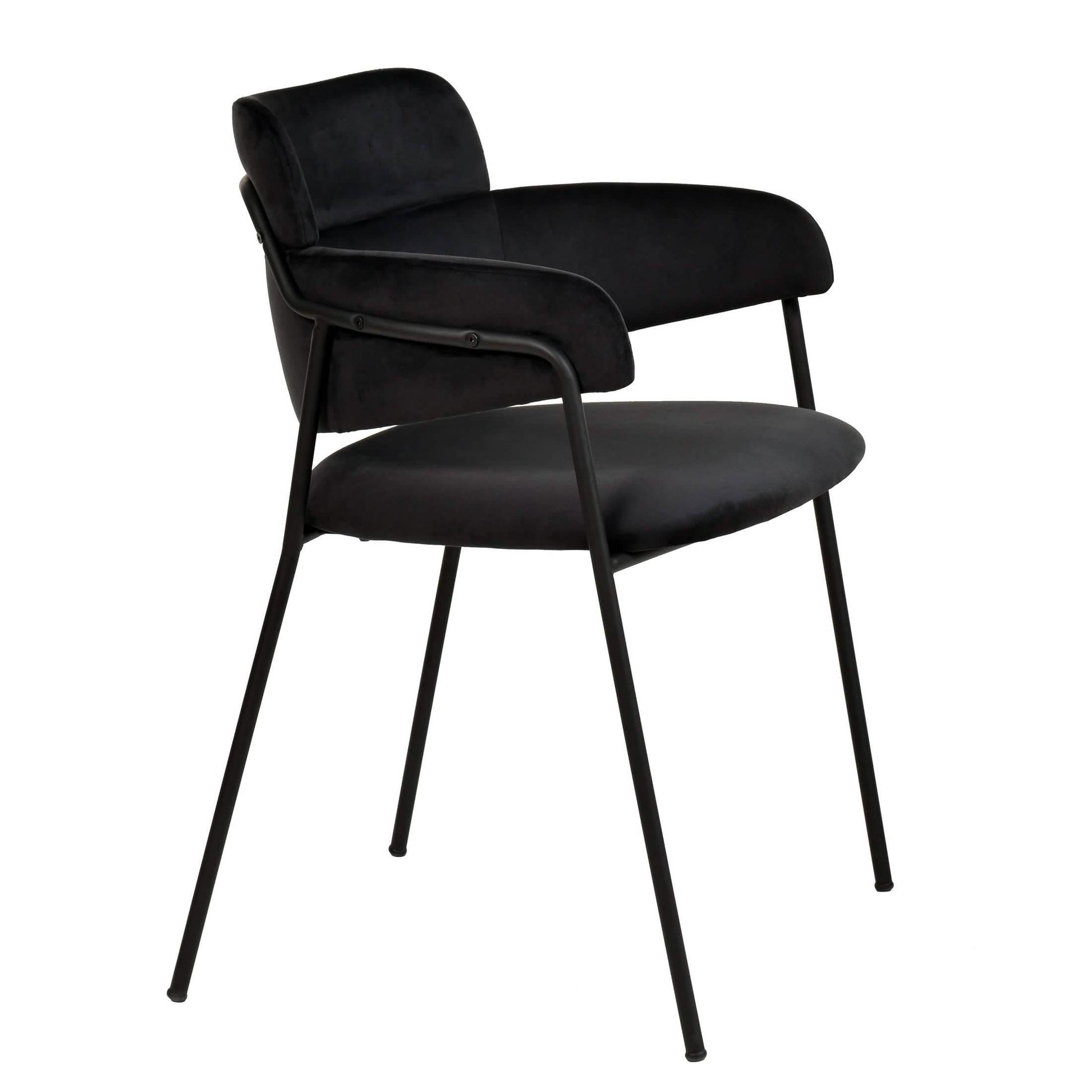 Axis Upholstered Dining Chair with Powder - Coated Stainless Steel Legs Set of 2