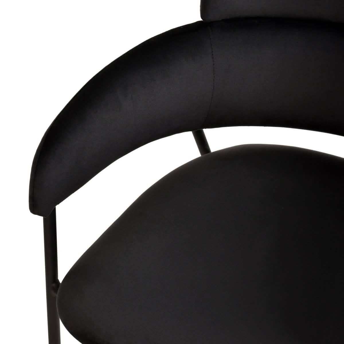 Axis Upholstered Dining Chair with Powder - Coated Stainless Steel Legs Set of 2