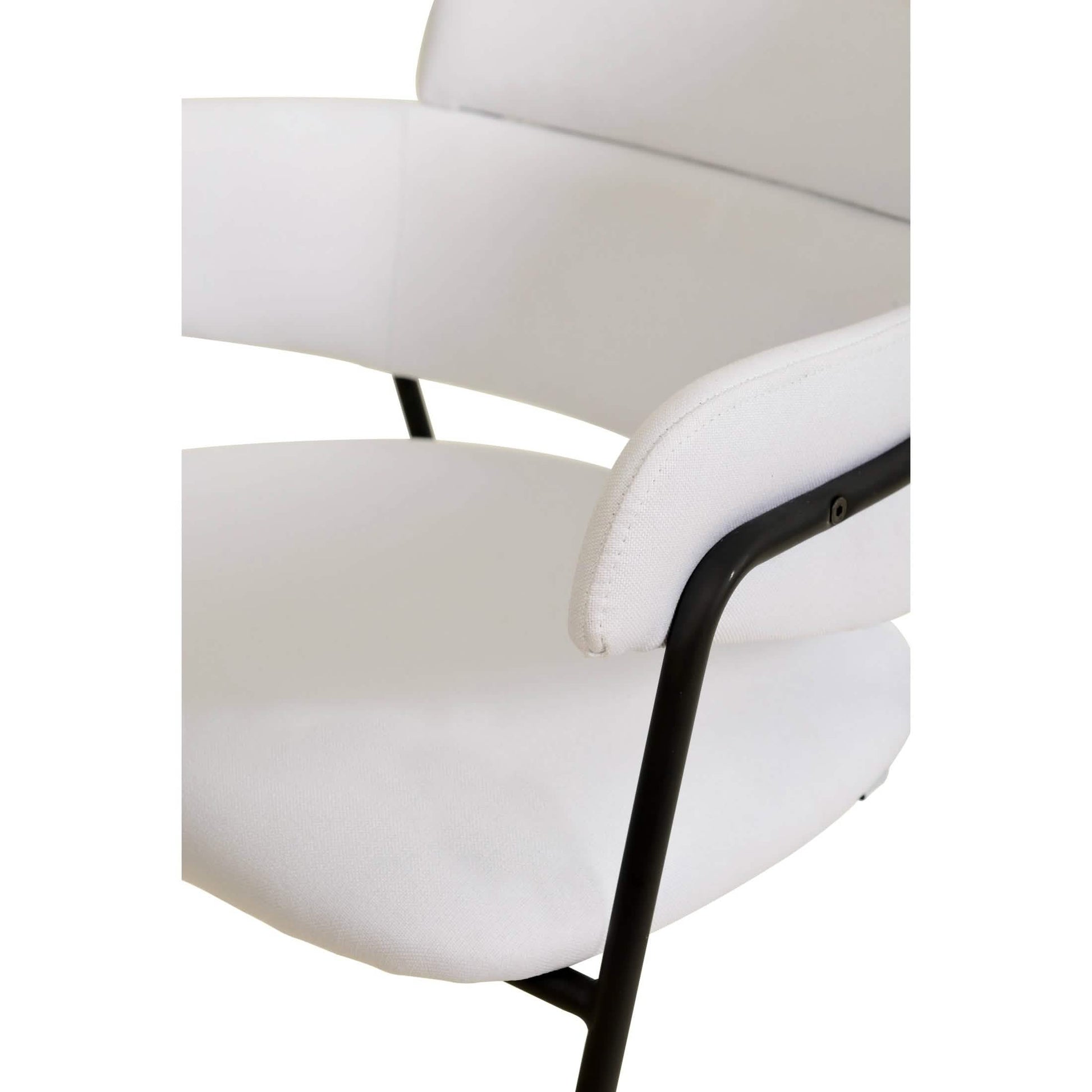 Axis Upholstered Dining Chair with Powder - Coated Stainless Steel Legs Set of 2