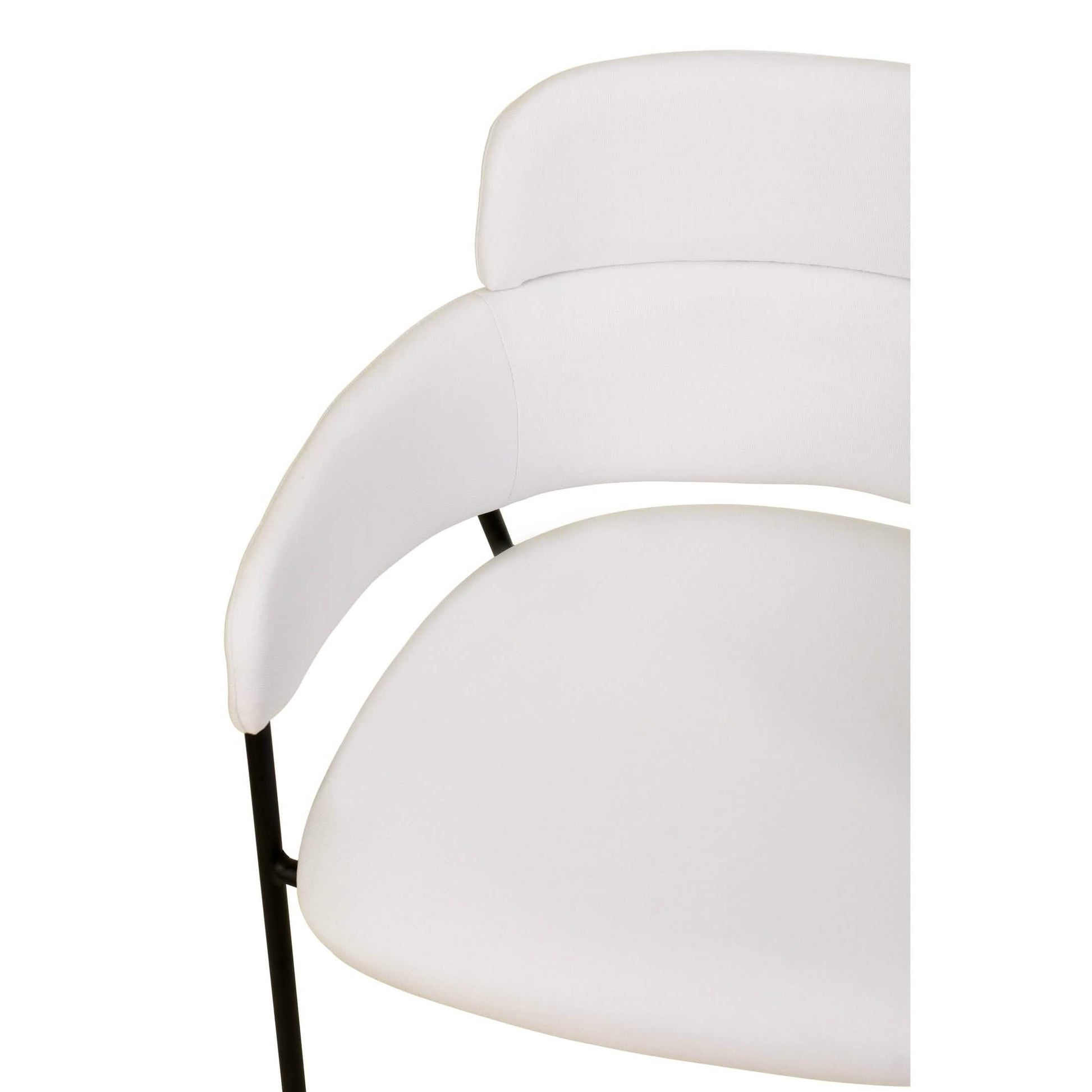 Axis Upholstered Dining Chair with Powder - Coated Stainless Steel Legs Set of 2