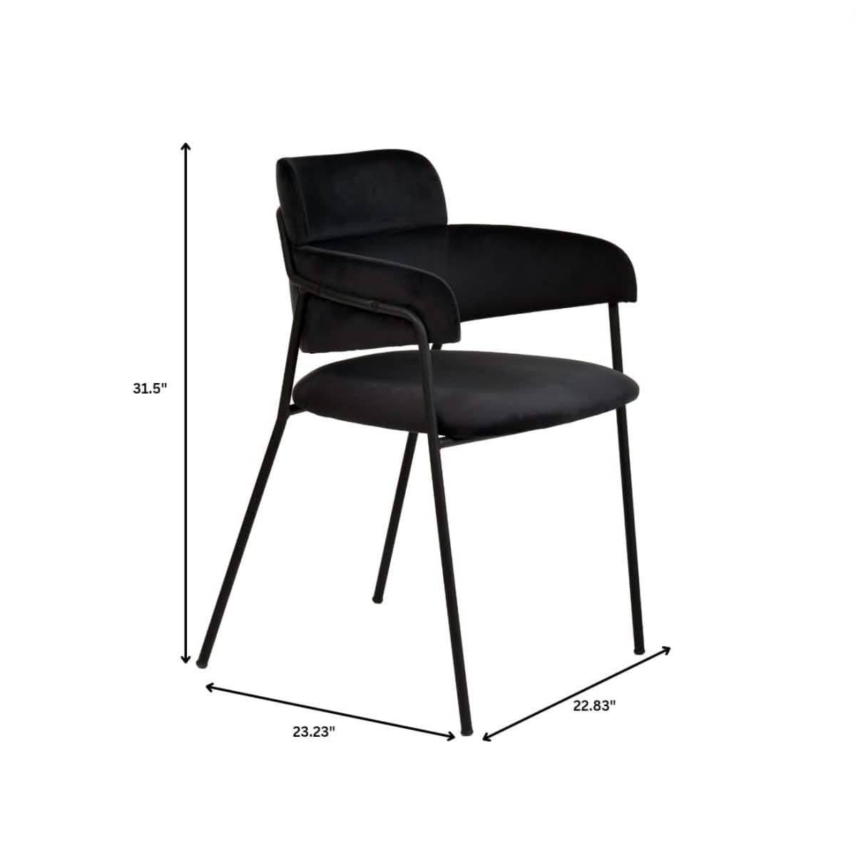 Axis Upholstered Dining Chair with Powder - Coated Stainless Steel Legs Set of 4