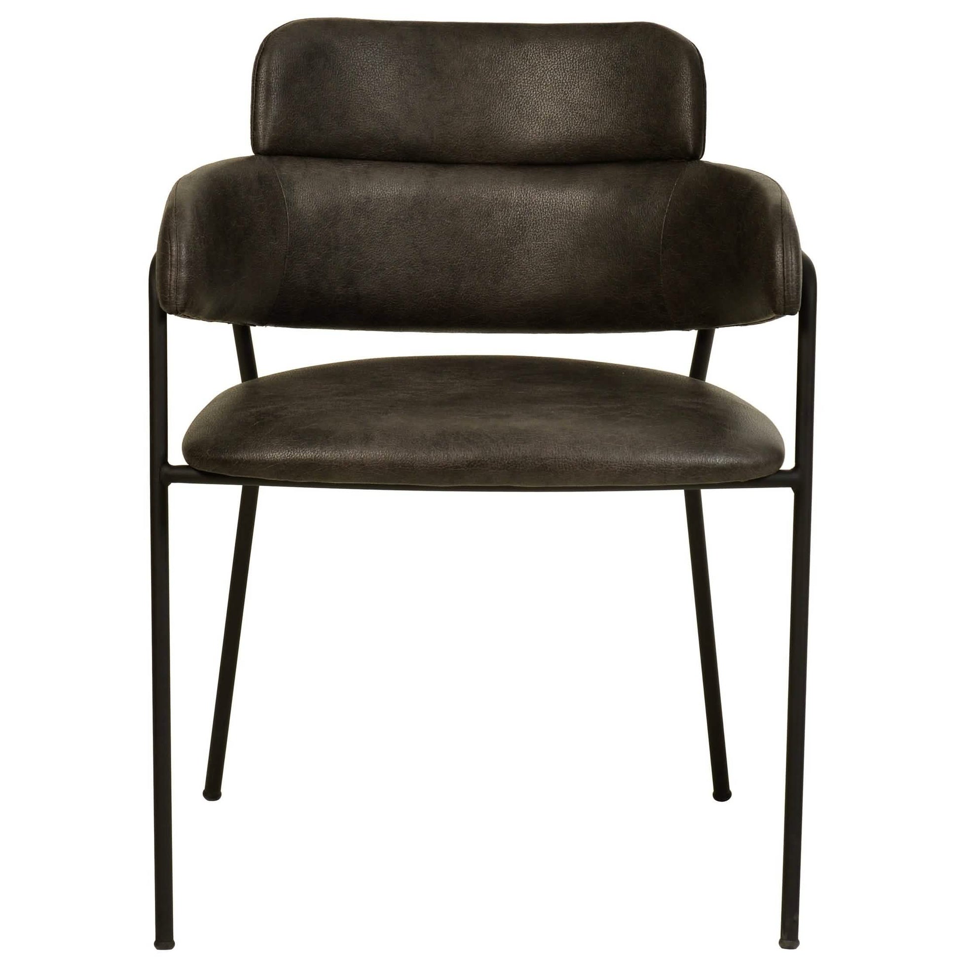 Axis Upholstered Dining Chair with Powder - Coated Stainless Steel Legs Set of 4