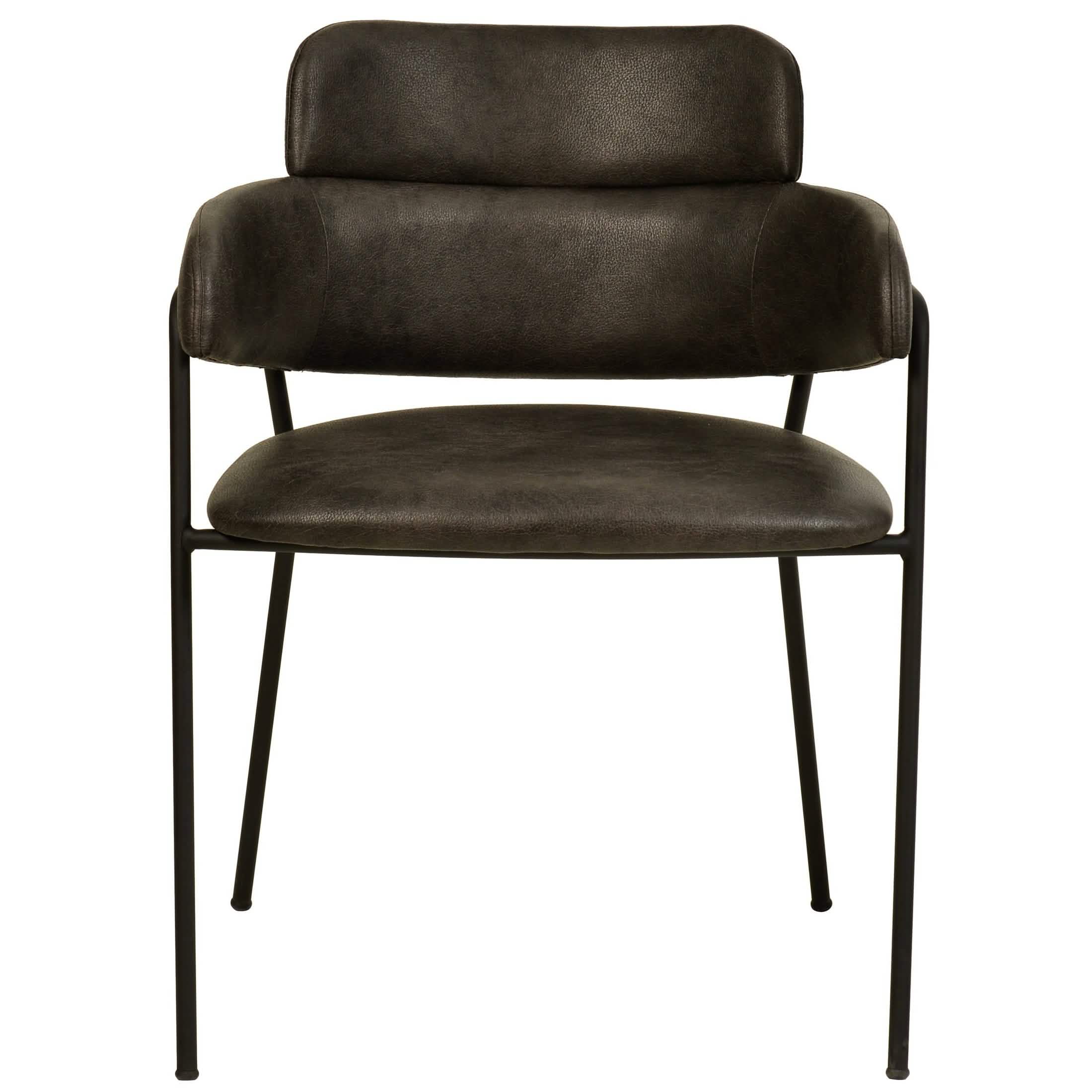Axis Upholstered Dining Chair with Powder - Coated Stainless Steel Legs Set of 4