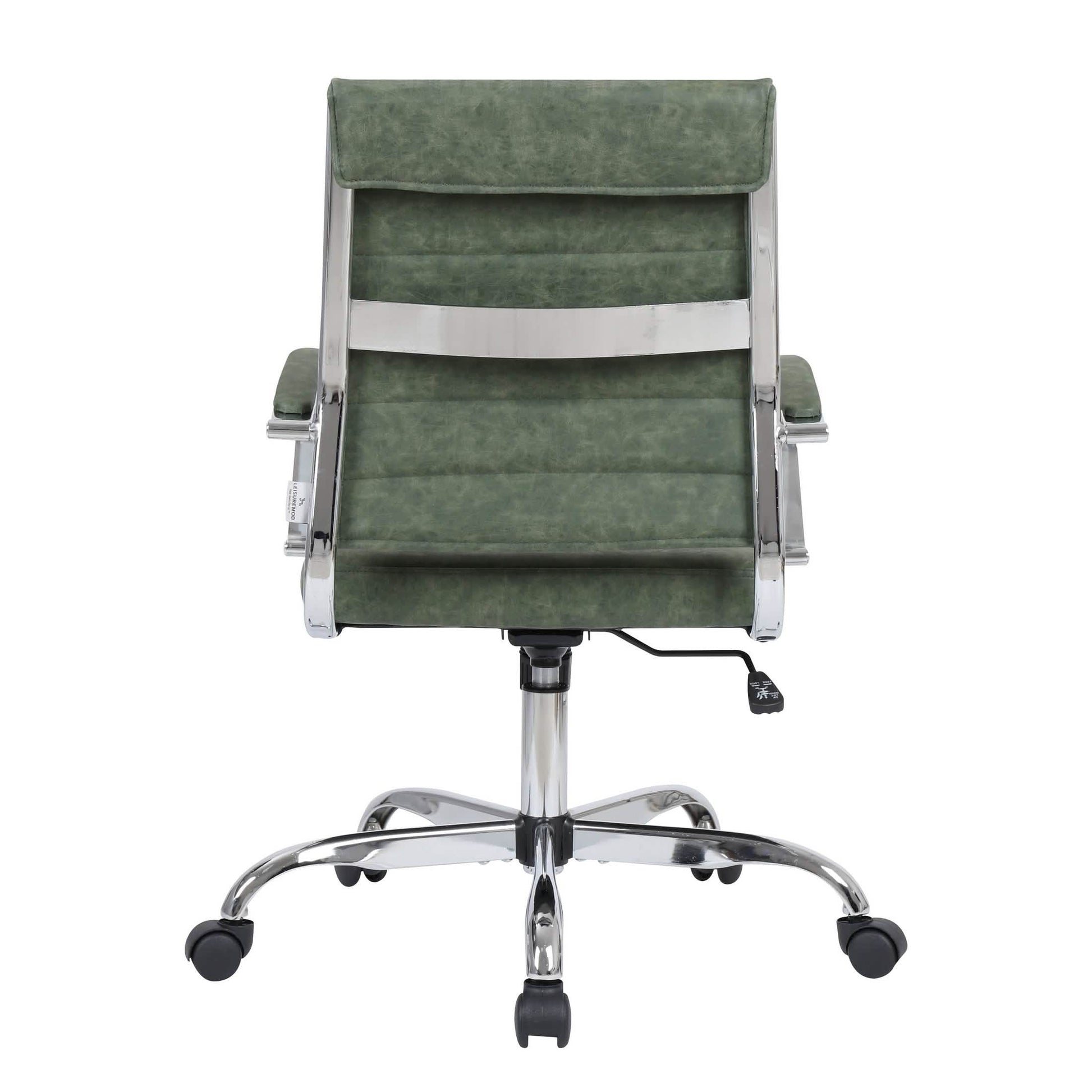 Benmar Mid - Back Leather Office Conference Chair Adjustable Height, Swivel, and Tilt