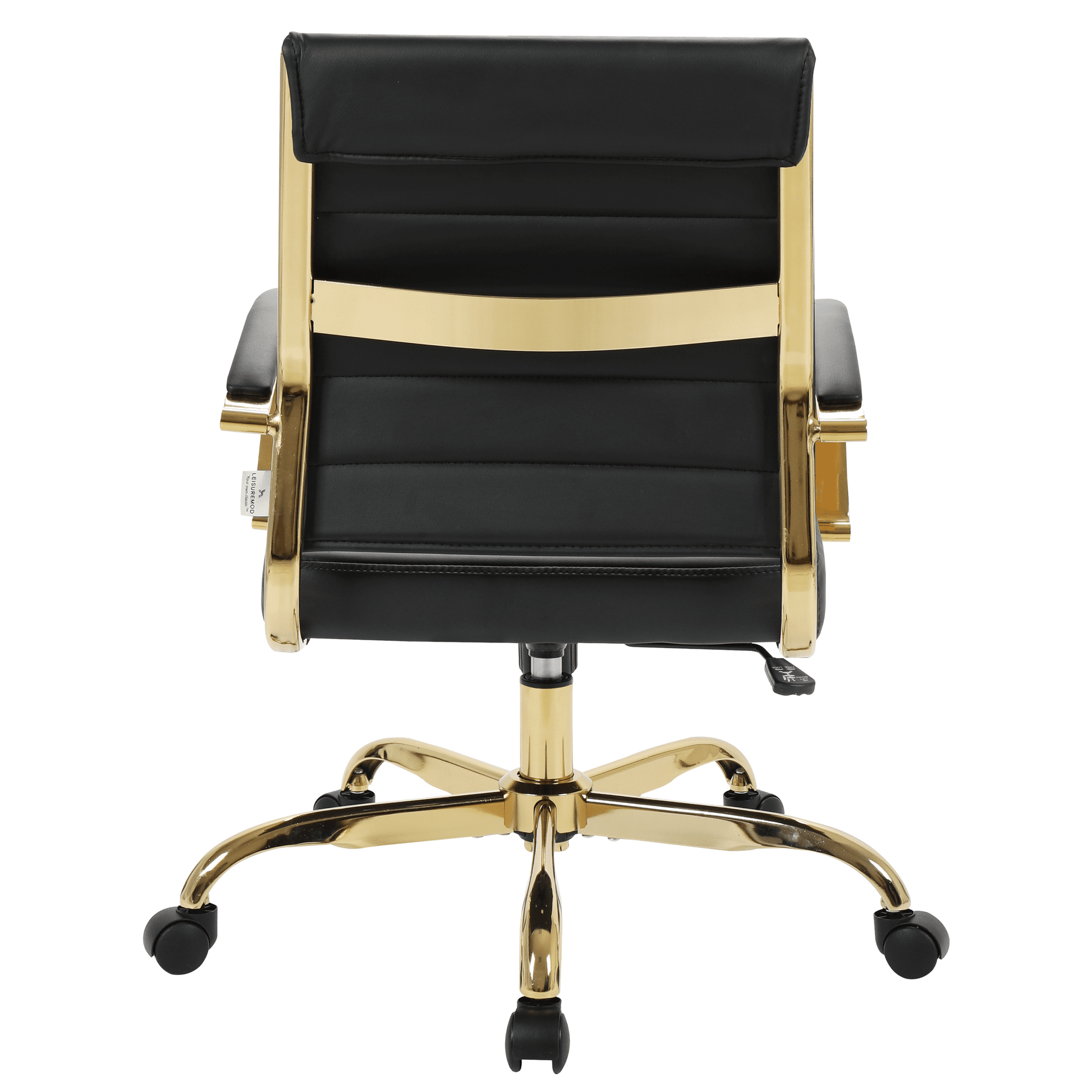 Benmar Mid - Back Leather Office Conference Chair Adjustable Height, Swivel, and Tilt