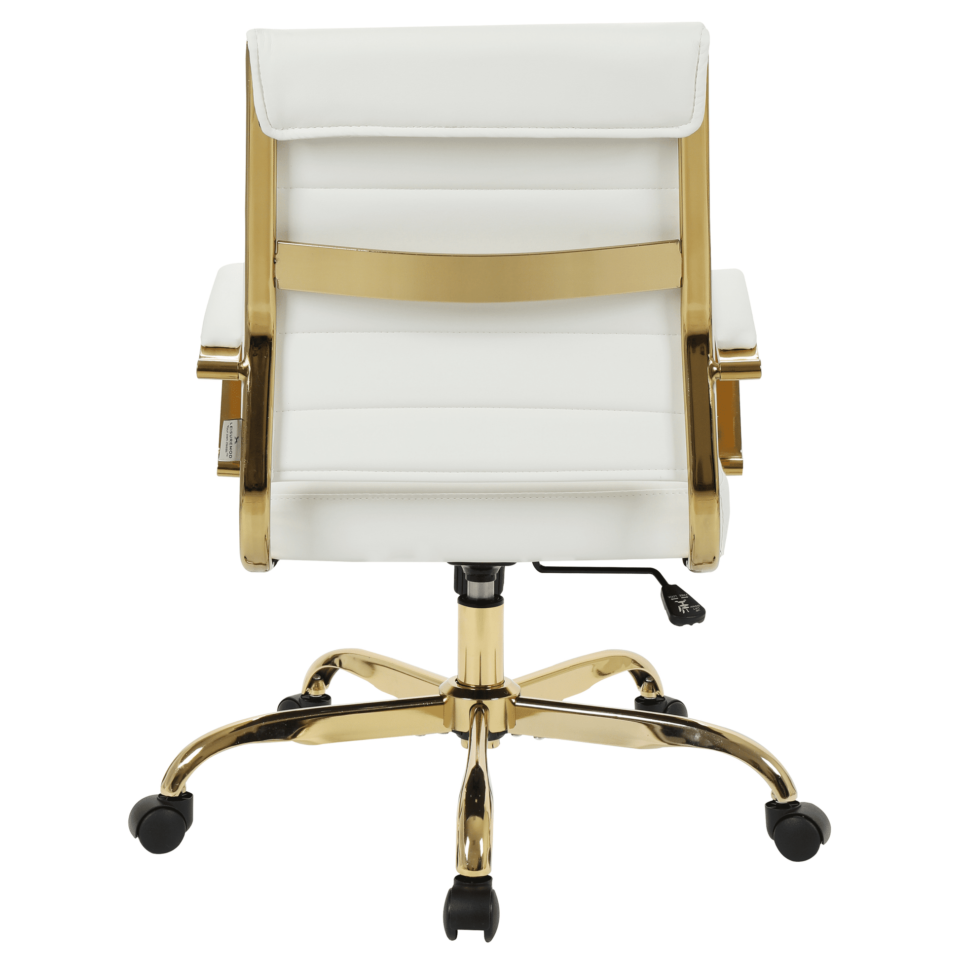 Benmar Mid - Back Leather Office Conference Chair Adjustable Height, Swivel, and Tilt