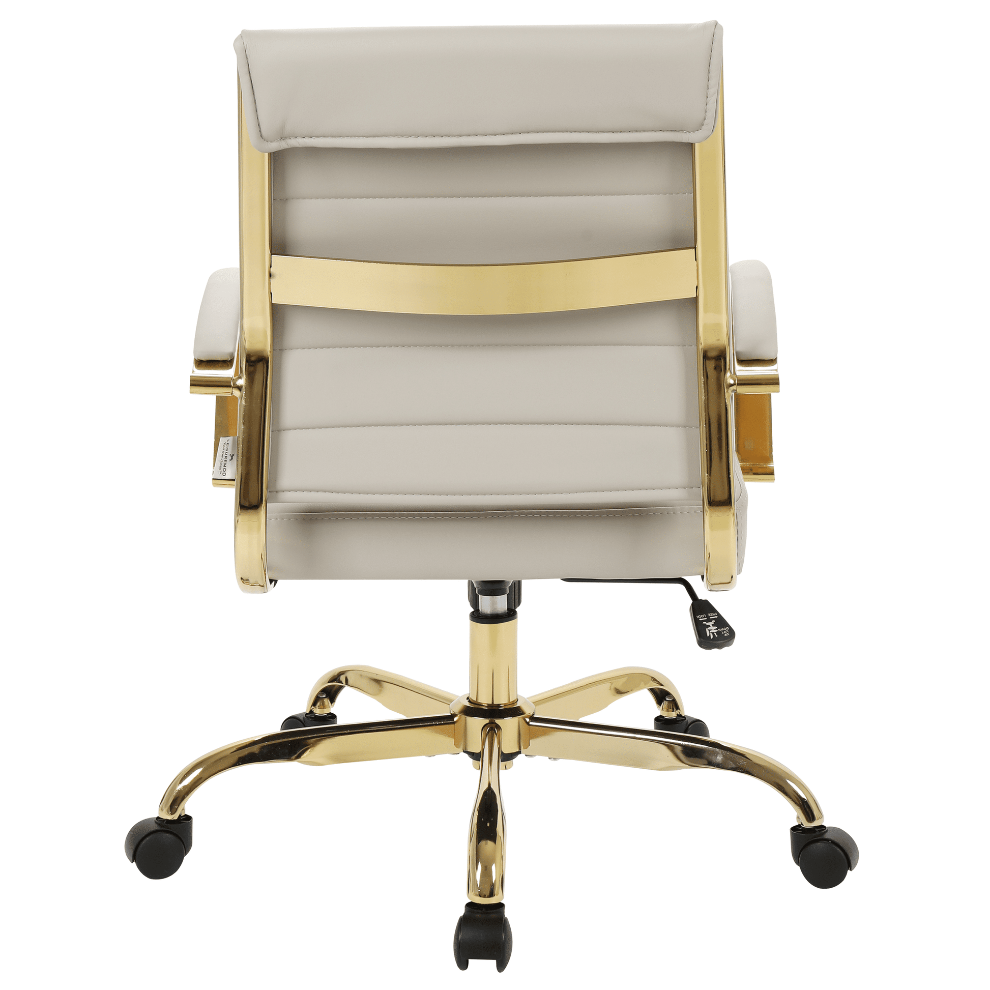 Benmar Mid - Back Leather Office Conference Chair Adjustable Height, Swivel, and Tilt