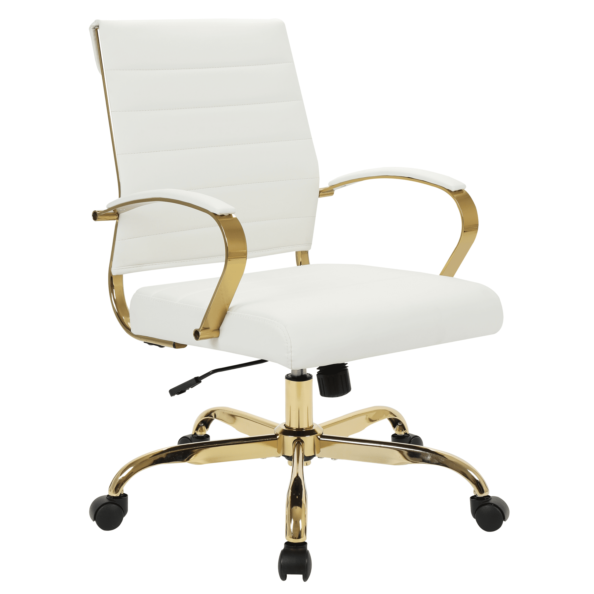 Benmar Mid - Back Leather Office Conference Chair Adjustable Height, Swivel, and Tilt