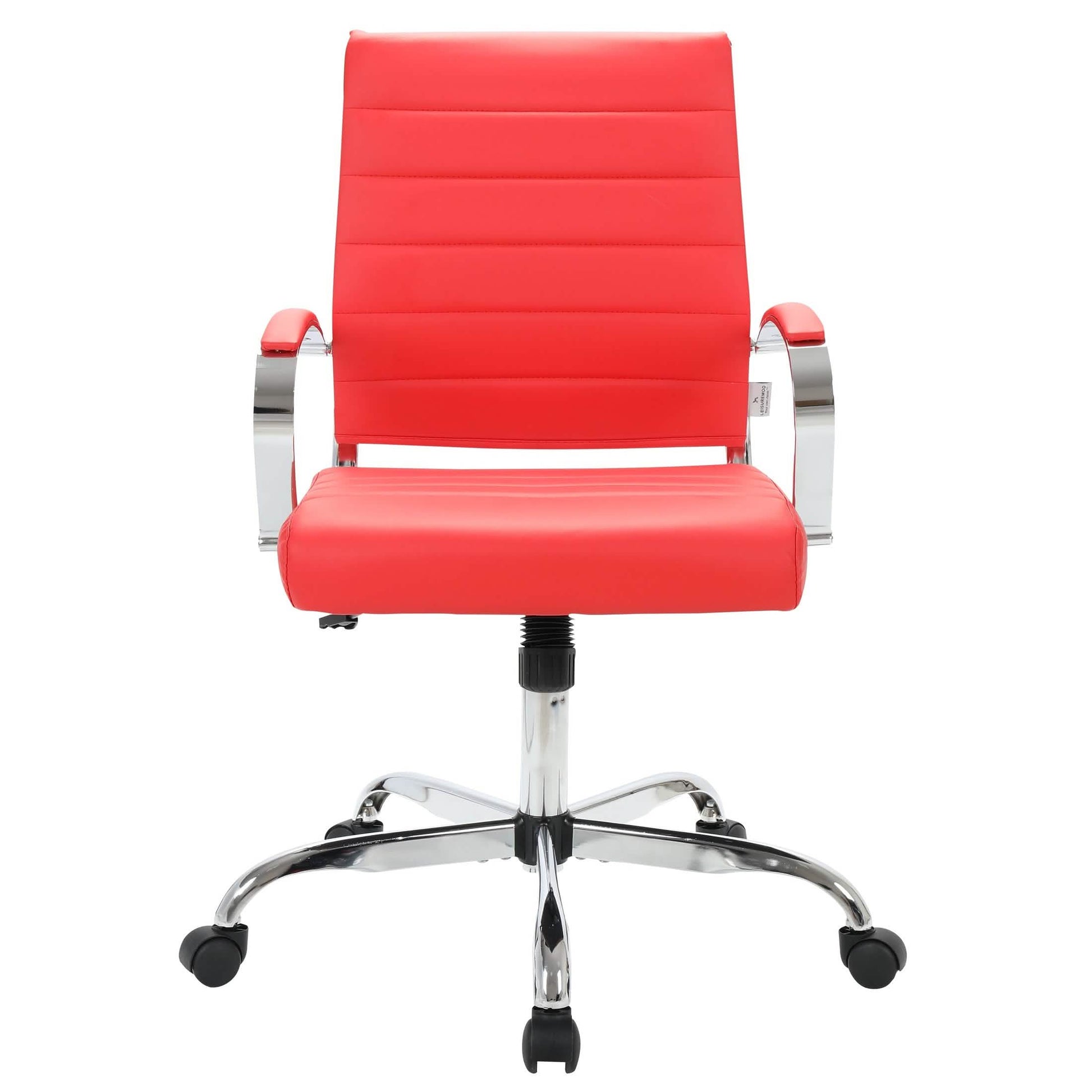 Benmar Mid - Back Leather Office Conference Chair Adjustable Height, Swivel, and Tilt