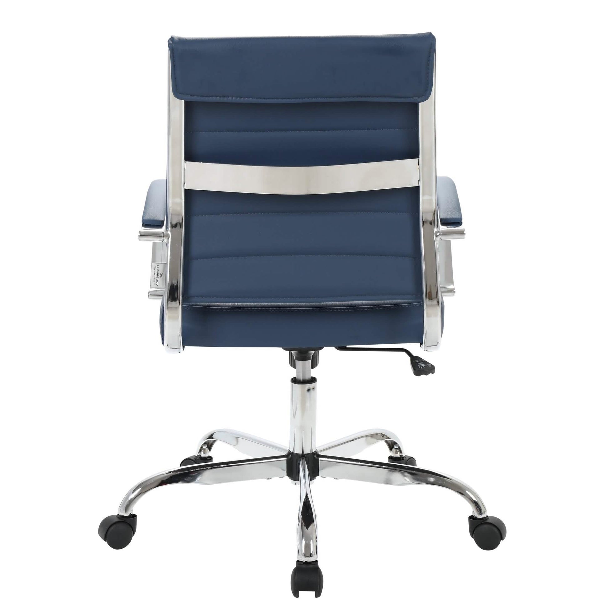 Benmar Mid - Back Leather Office Conference Chair Adjustable Height, Swivel, and Tilt