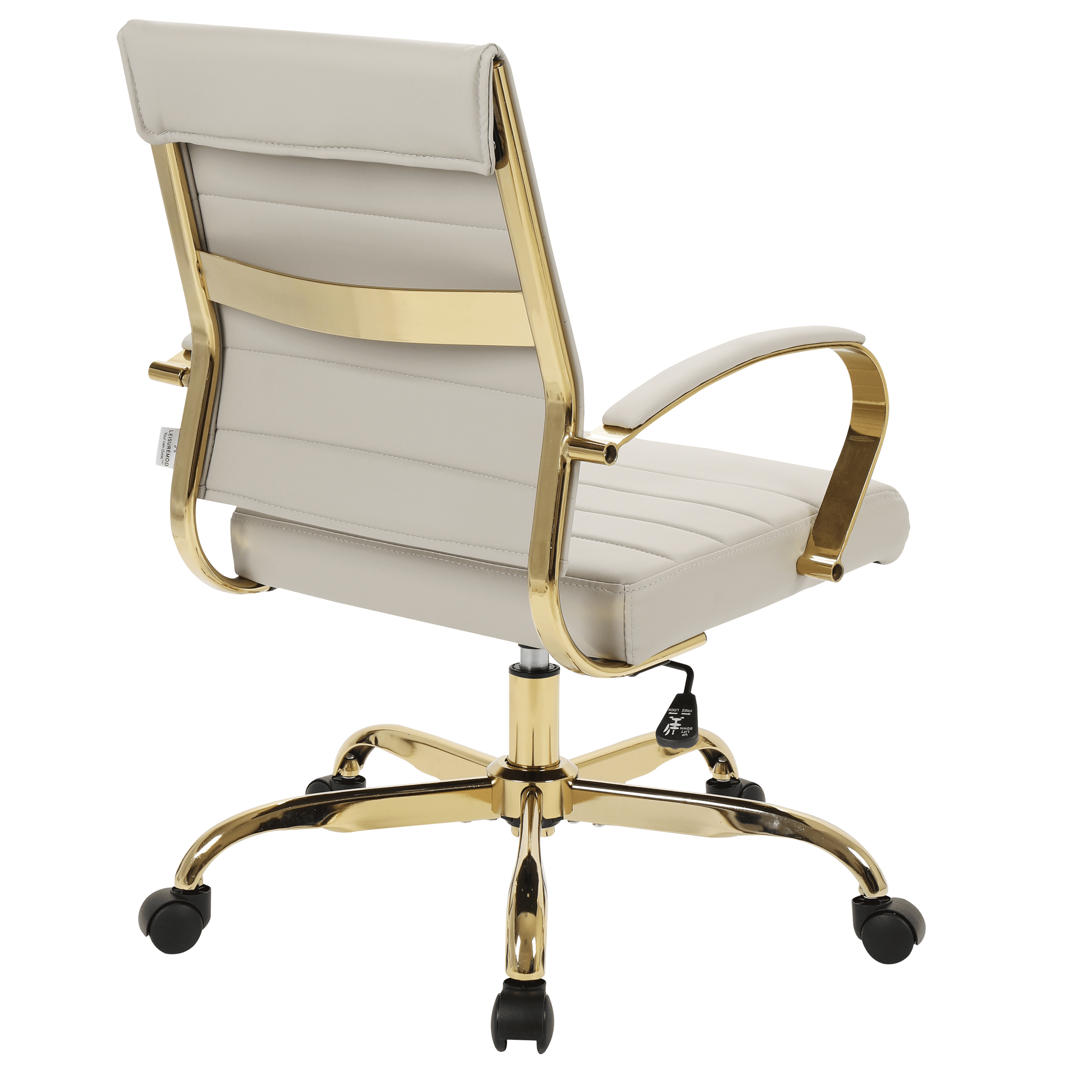 Benmar Mid - Back Leather Office Conference Chair Adjustable Height, Swivel, and Tilt