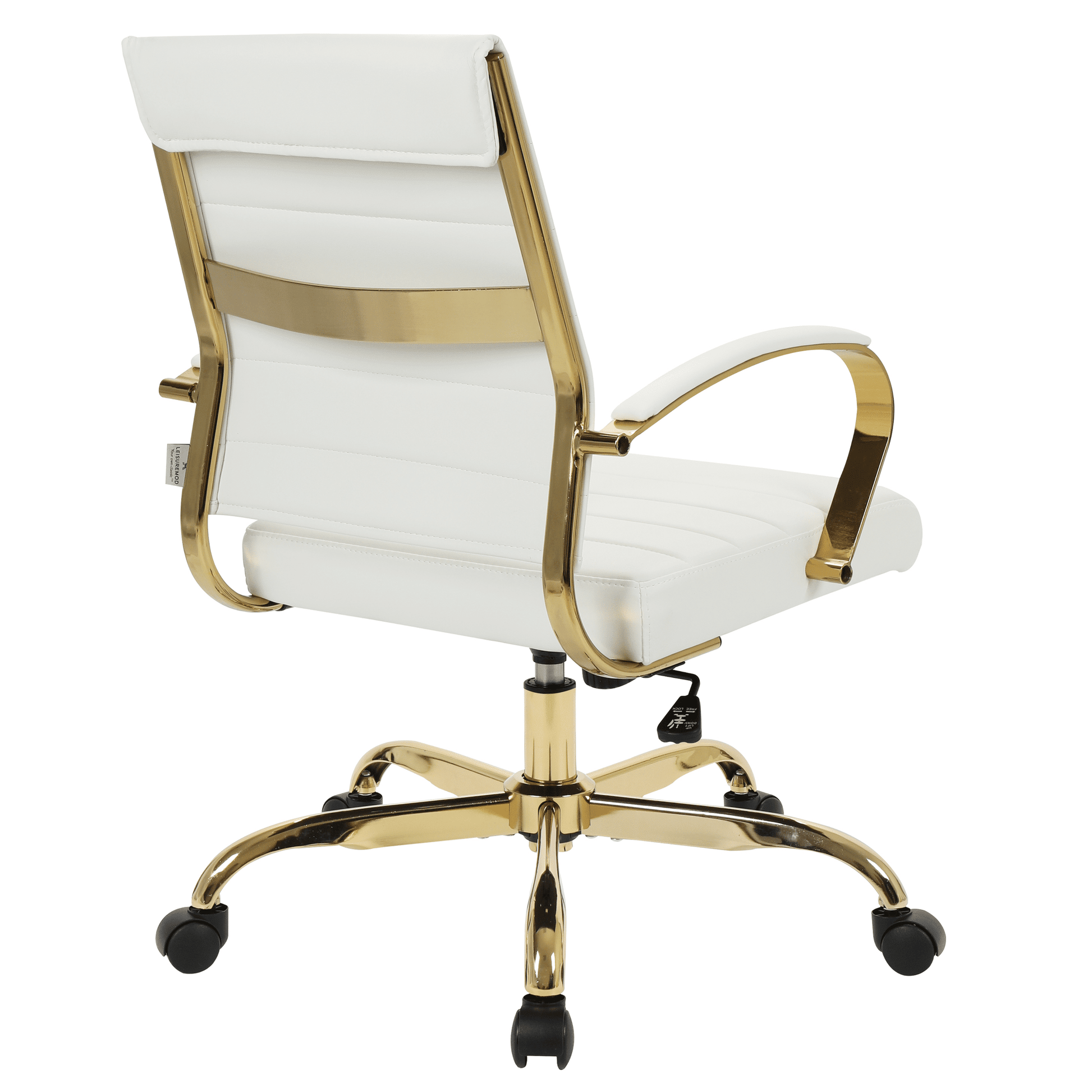 Benmar Mid - Back Leather Office Conference Chair Adjustable Height, Swivel, and Tilt