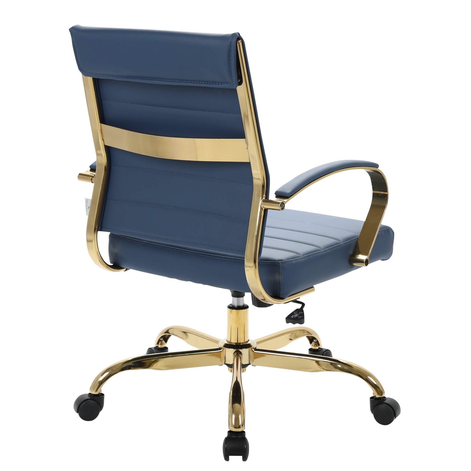 Benmar Mid - Back Leather Office Conference Chair Adjustable Height, Swivel, and Tilt