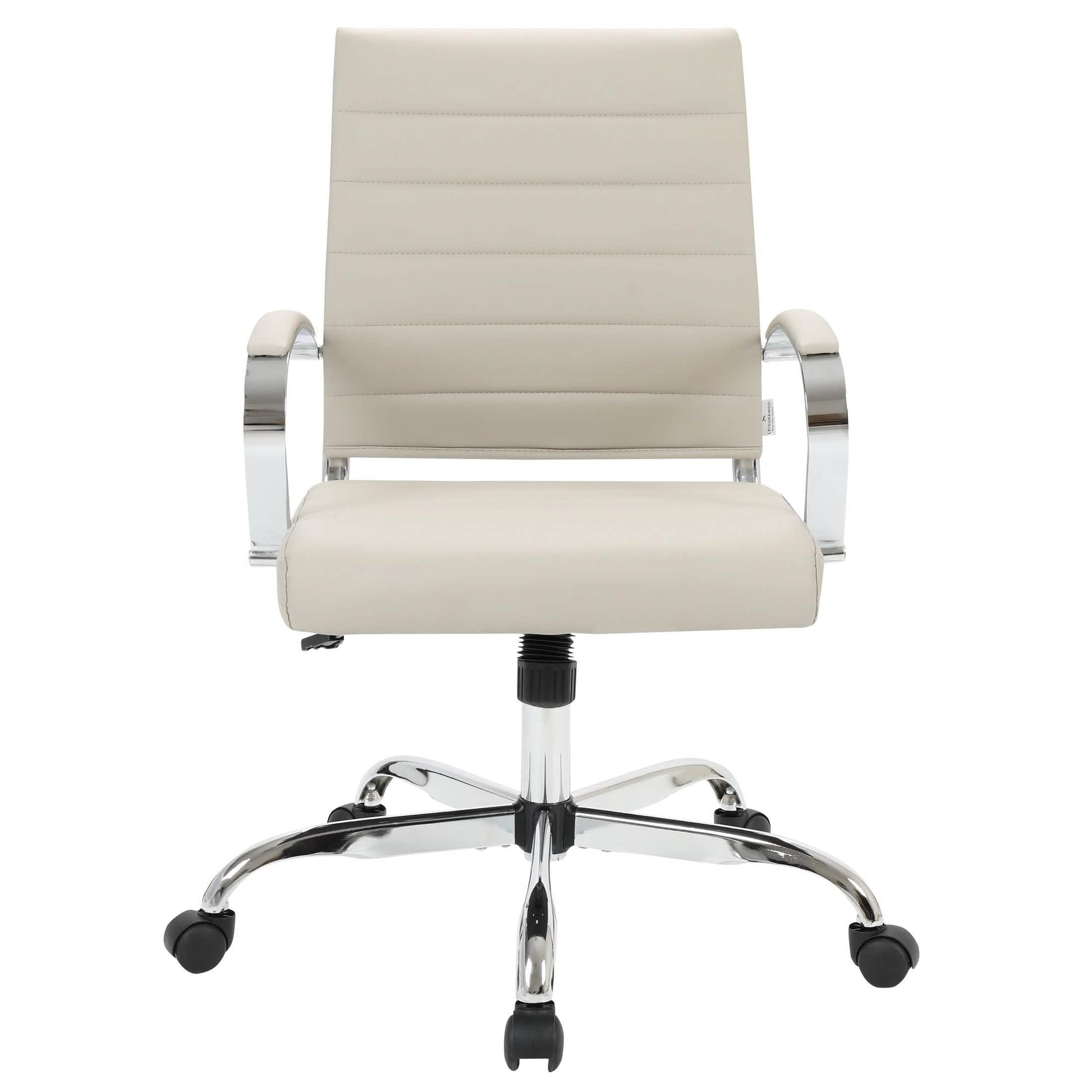 Benmar Mid - Back Leather Office Conference Chair Adjustable Height, Swivel, and Tilt