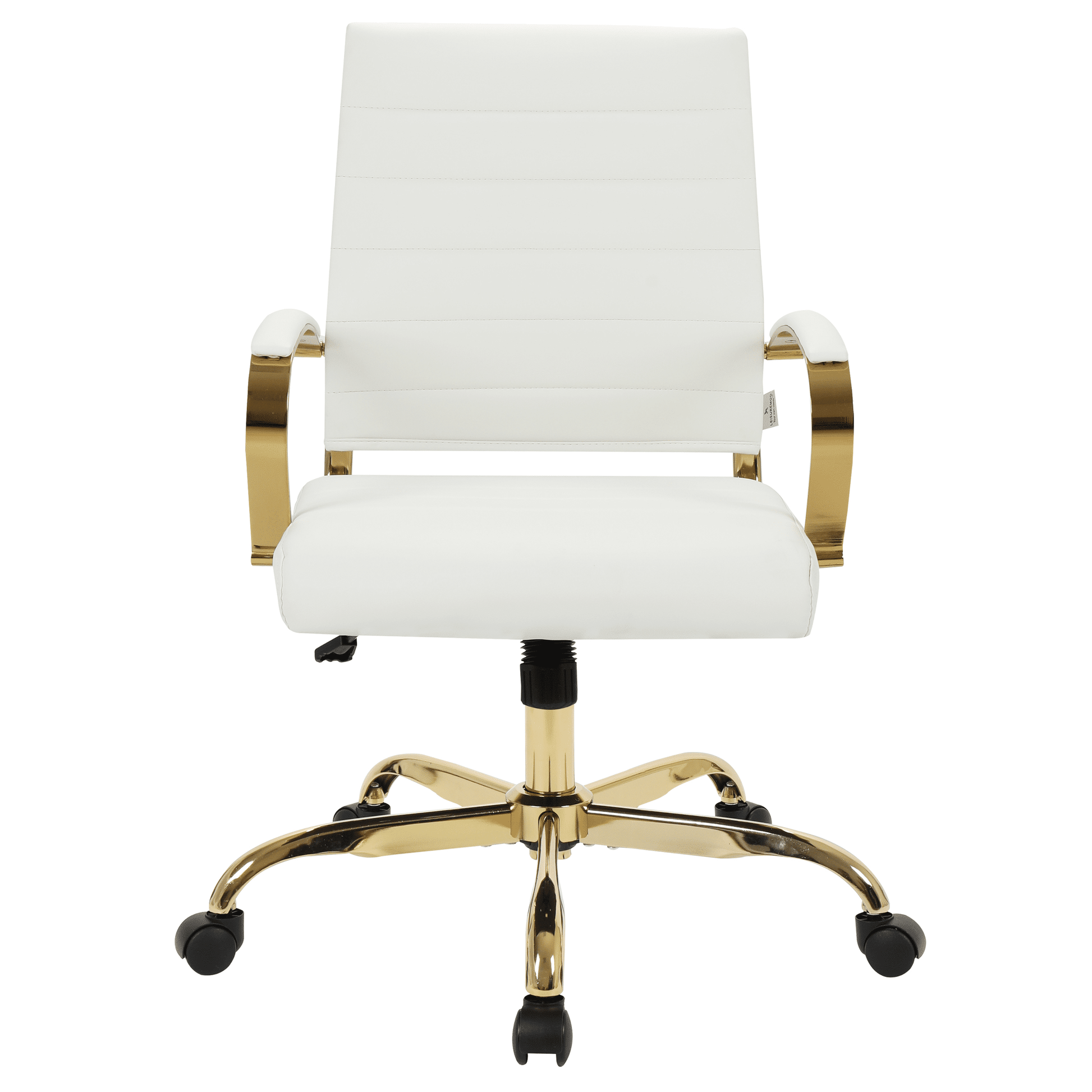 Benmar Mid - Back Leather Office Conference Chair Adjustable Height, Swivel, and Tilt